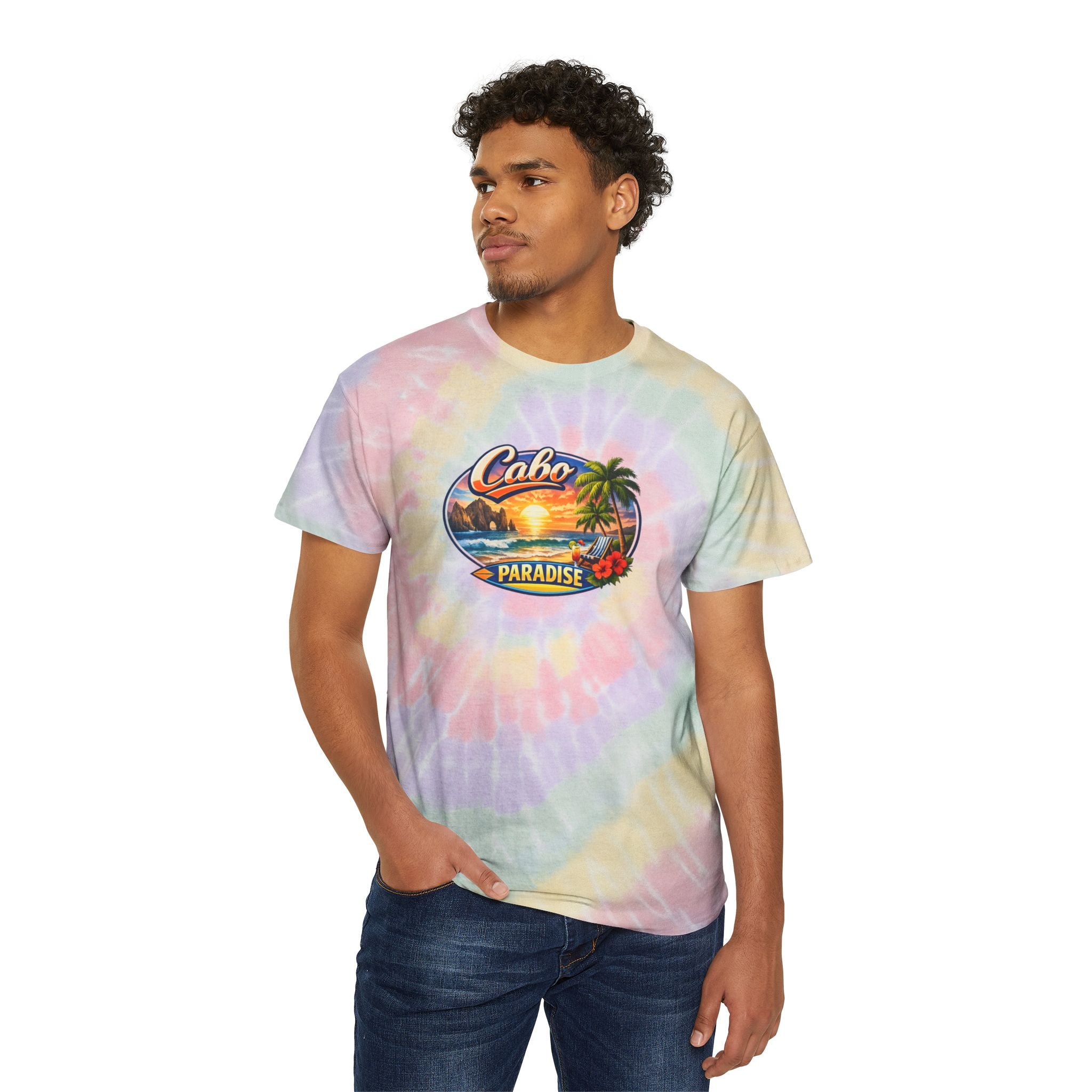 Cabo Paradise Spiral Tie-Dye Tee