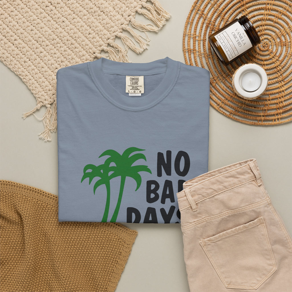 No Bad Days Palm Tree T-Shirt — Casual Beach Vibe Graphic Tee