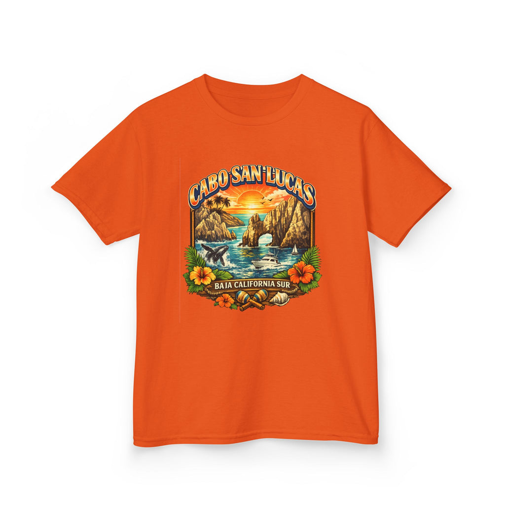 Kids Tee — "Cabo San Lucas" Sunset Tropical Beach Graphic