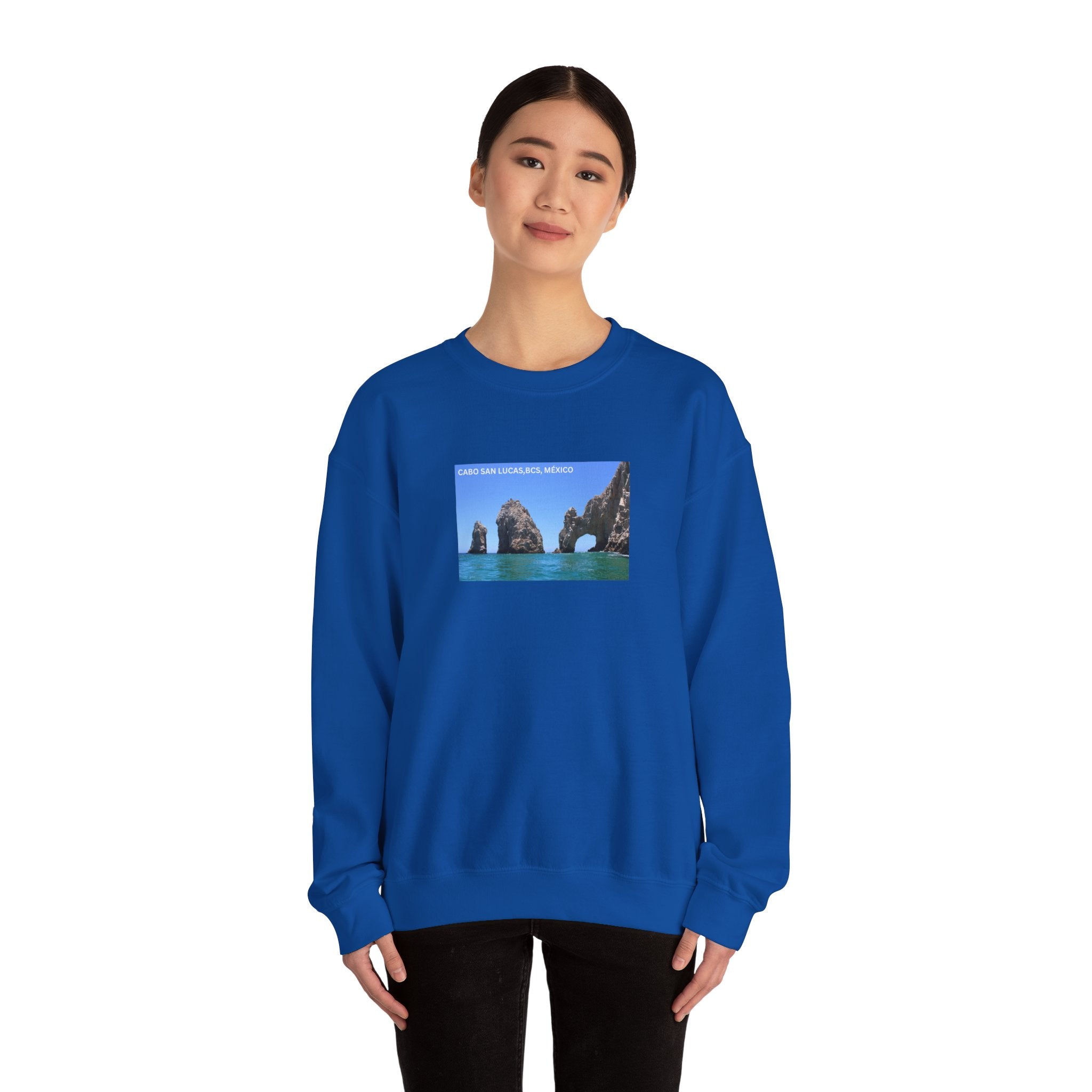Cabo San Lucas Arch Crewneck Sweatshirt — Mexican Beach Photo Pullover