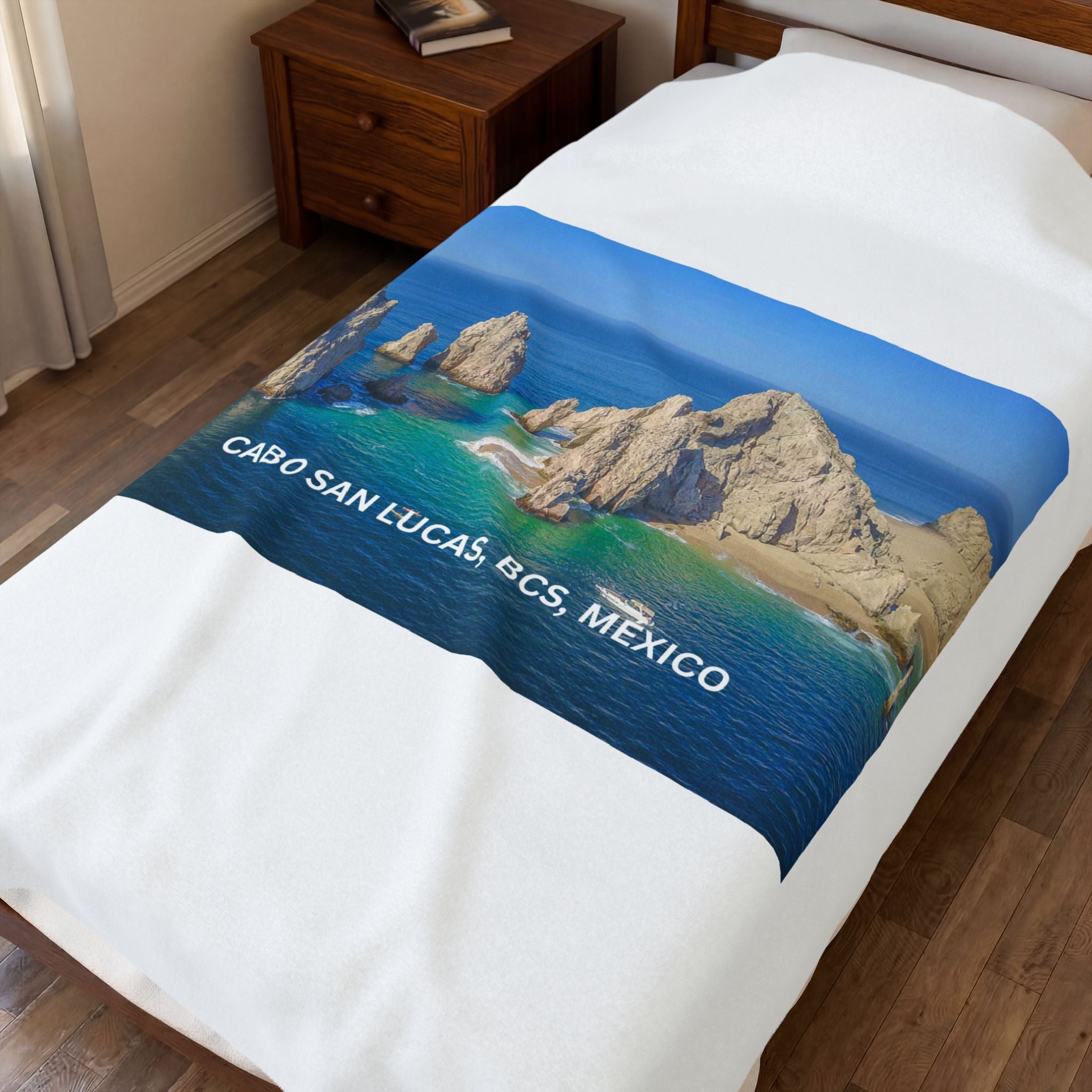 Velveteen Plush Blanket of Cabo San Lucas Arch