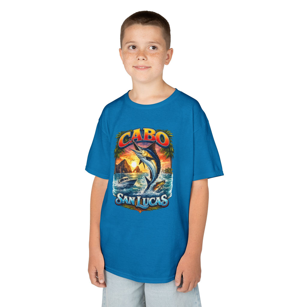 Kids T-Shirt - Cabo San Lucas Marlin Sunset Graphic