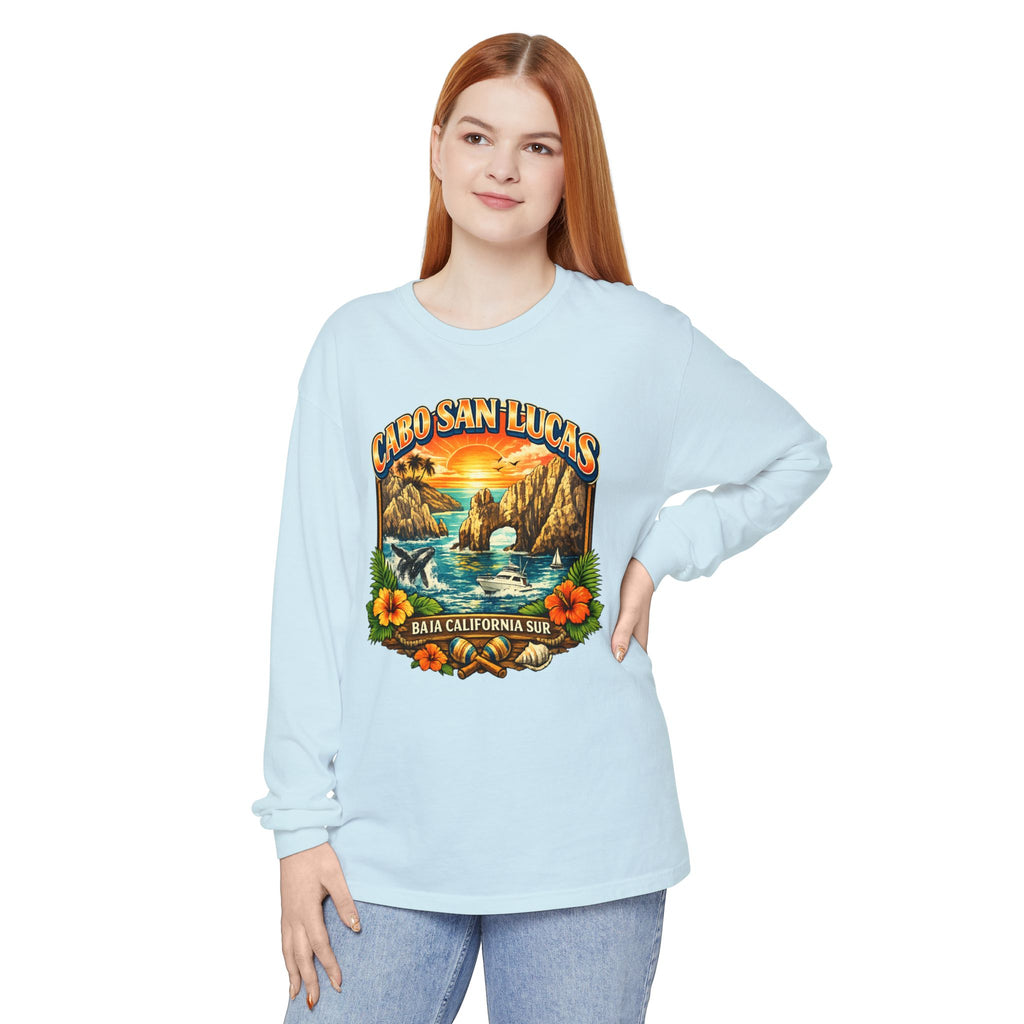Cabo San Lucas Long Sleeve T-Shirt – Baja California Sun Beach Graphic