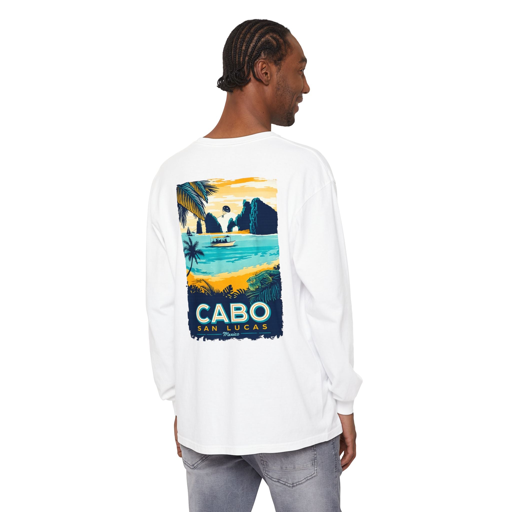 Cabo San Lucas Long Sleeve Tee — Vintage Beach Graphic