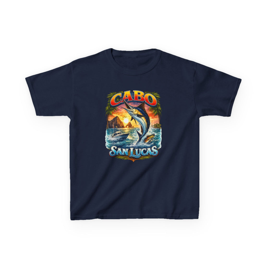 Kids T-Shirt - Cabo San Lucas Marlin Sunset Graphic