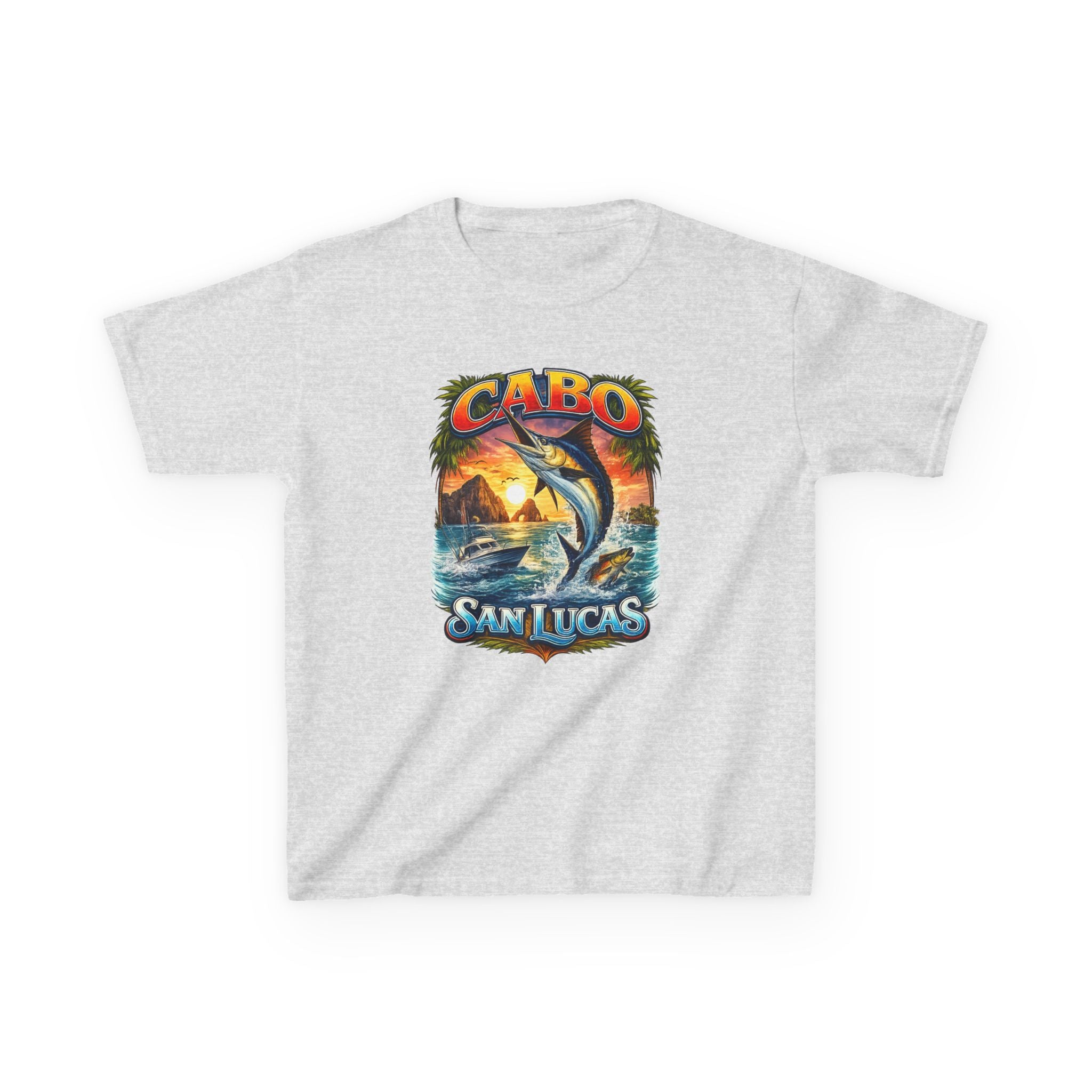 Kids T-Shirt - Cabo San Lucas Marlin Sunset Graphic