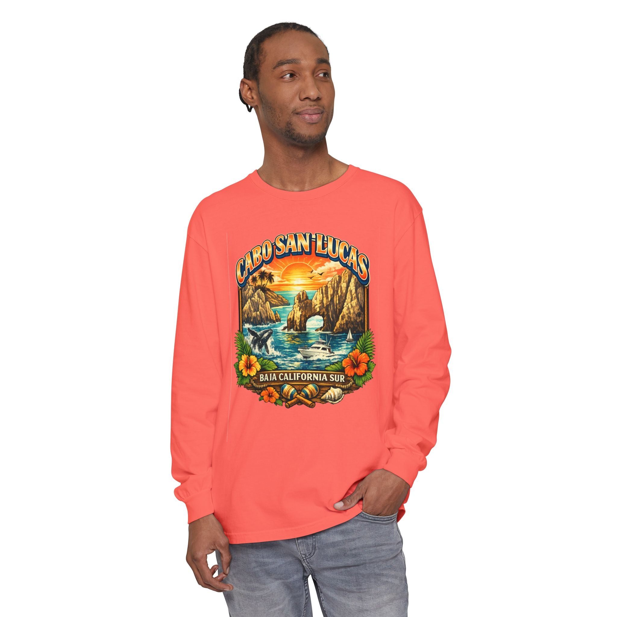 Cabo San Lucas Long Sleeve T-Shirt – Baja California Sun Beach Graphic