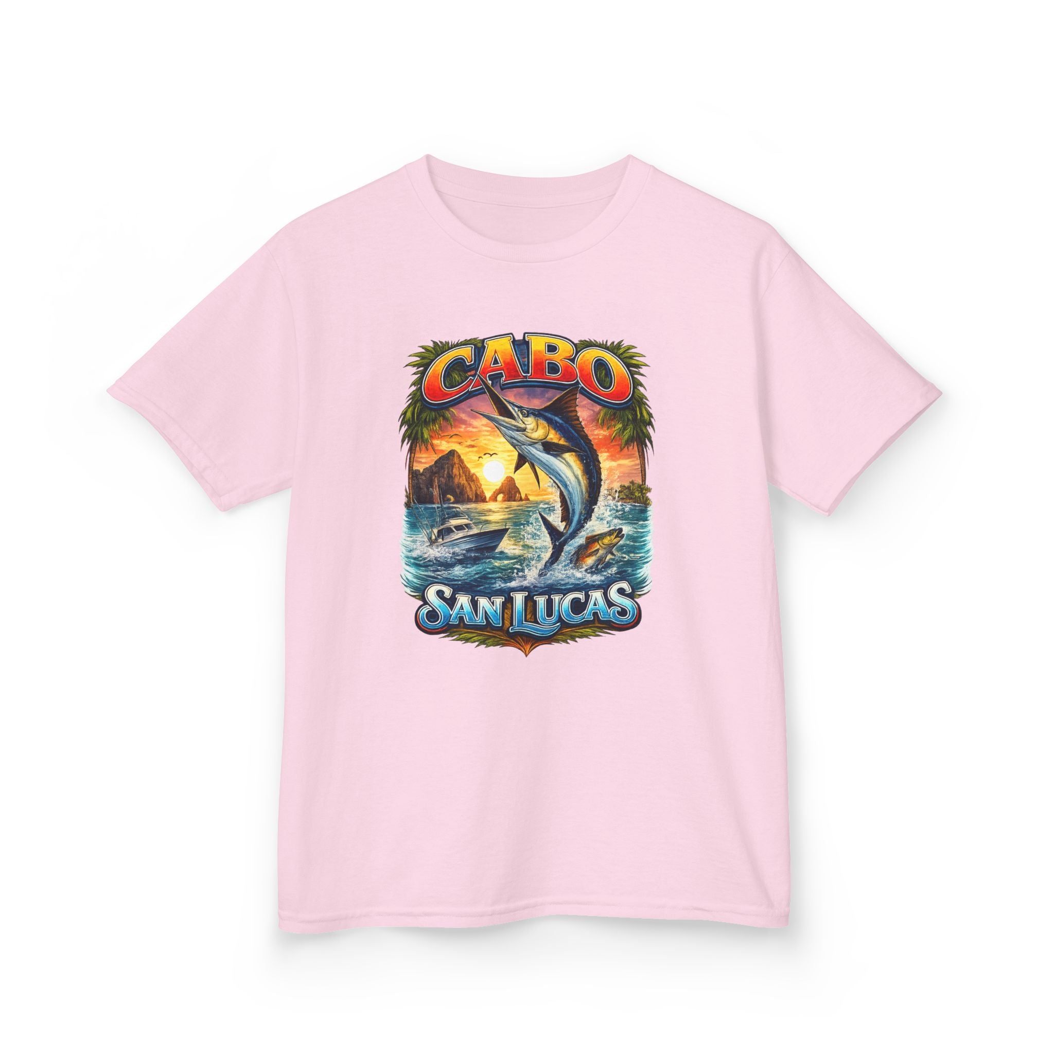 Kids T-Shirt - Cabo San Lucas Marlin Sunset Graphic
