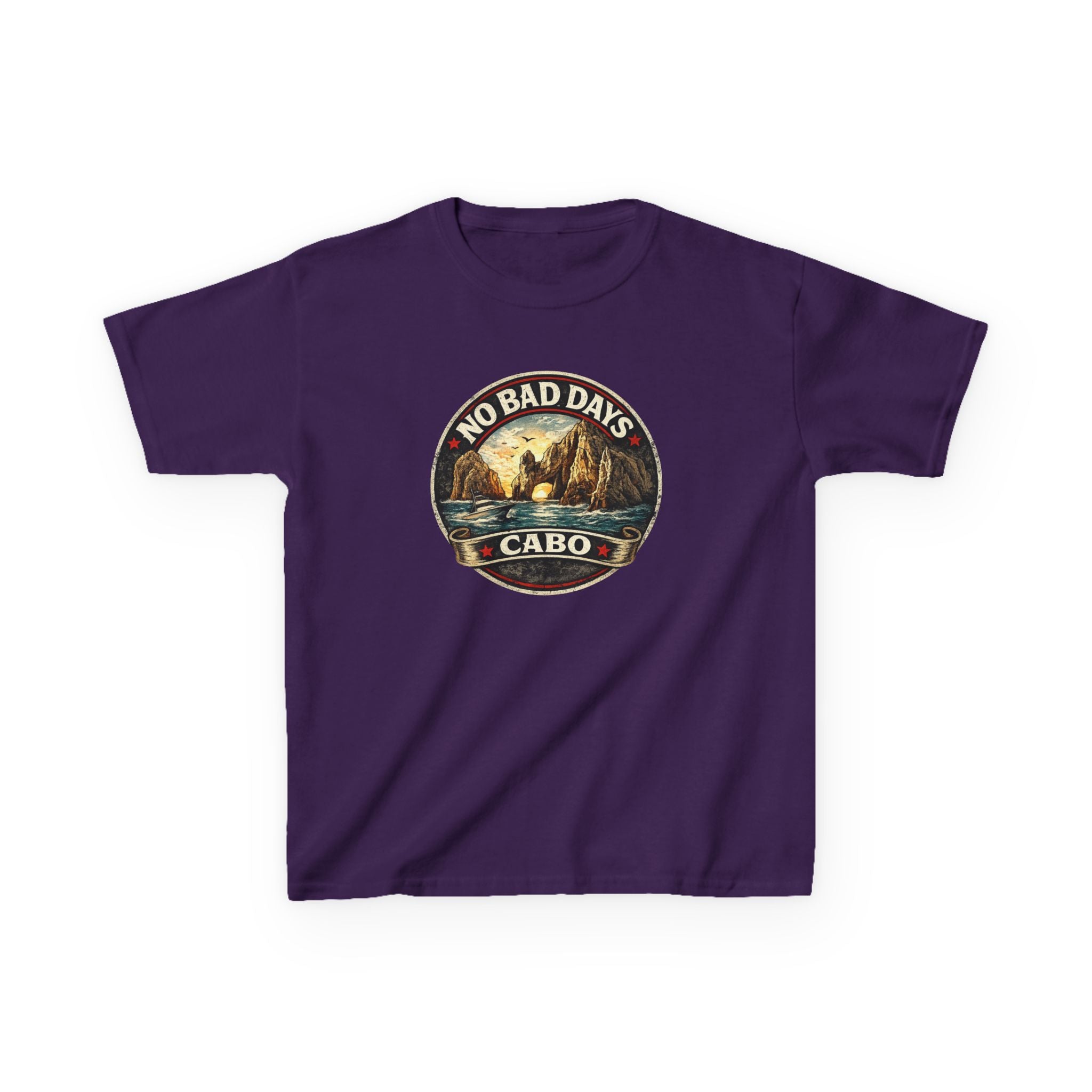 Kids Tee — 'No Bad Days' Cabo Surf Vintage Graphic