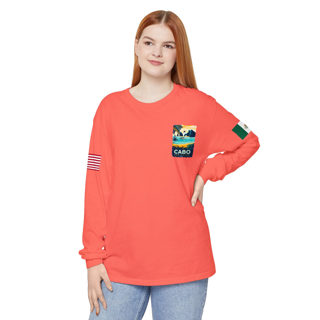 Cabo San Lucas Long Sleeve Tee — Vintage Beach Graphic
