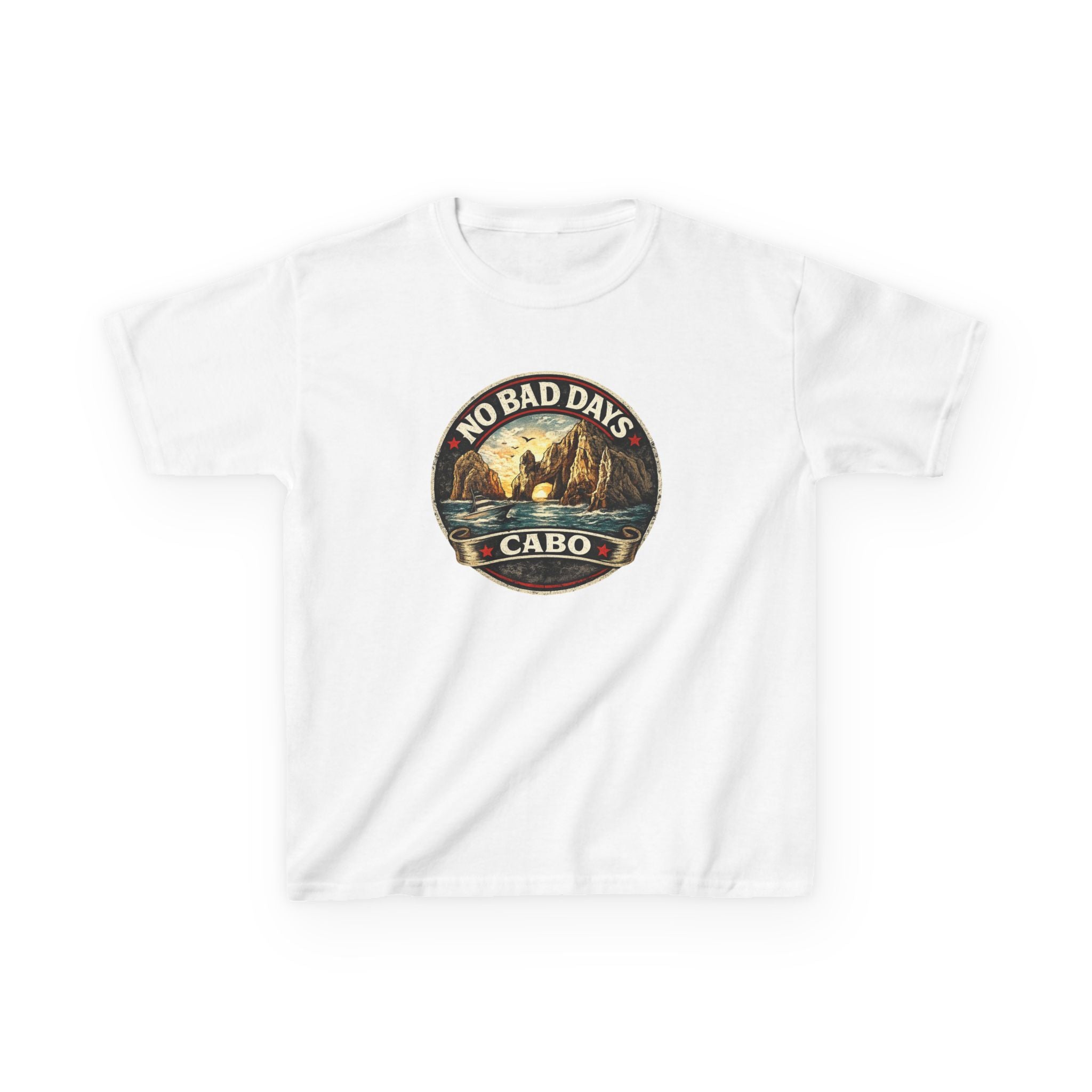 Kids Tee — 'No Bad Days' Cabo Surf Vintage Graphic