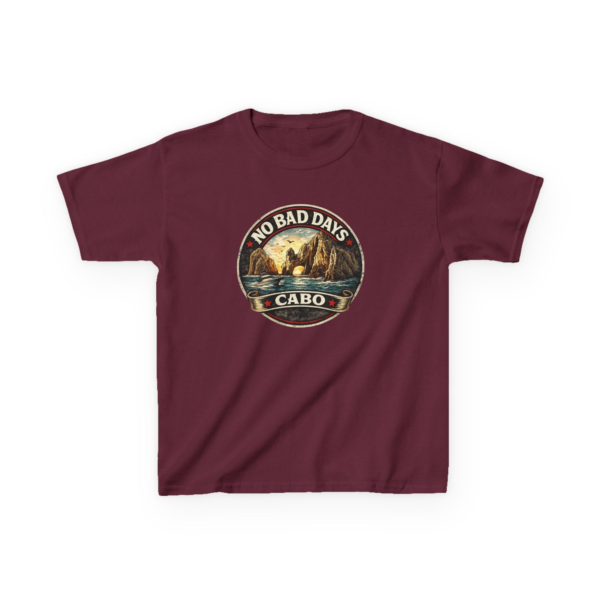 Kids Tee — 'No Bad Days' Cabo Surf Vintage Graphic