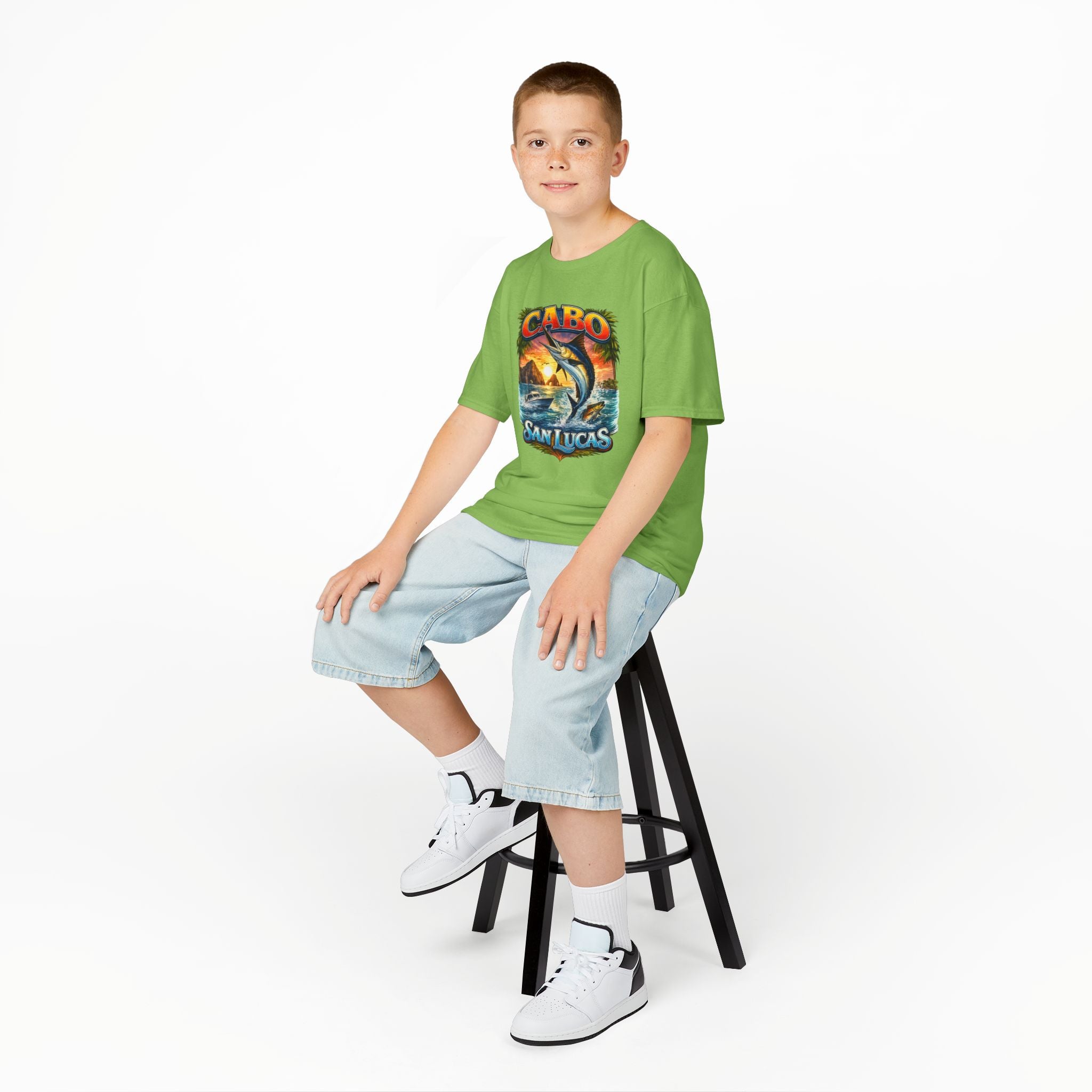 Kids T-Shirt - Cabo San Lucas Marlin Sunset Graphic