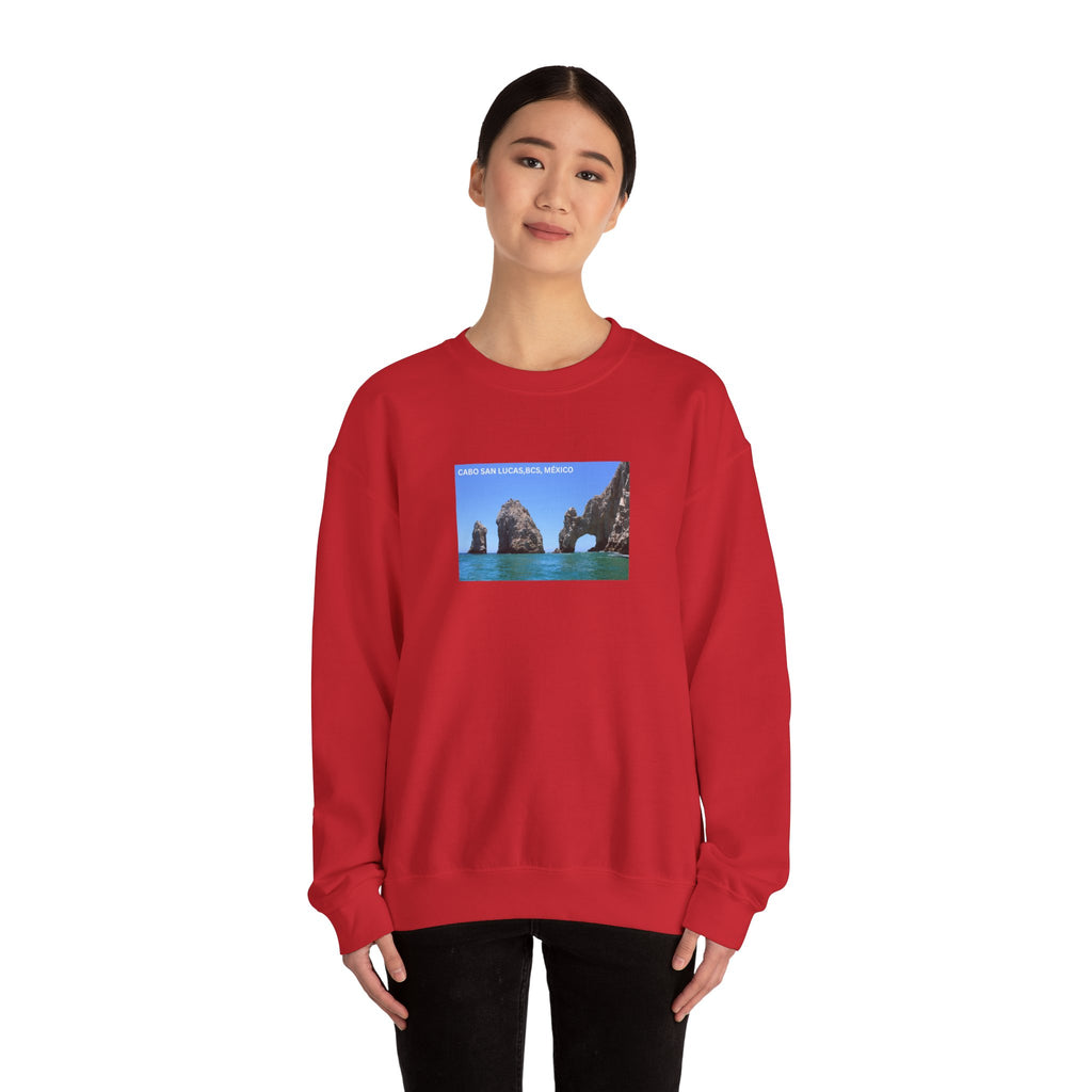 Cabo San Lucas Arch Crewneck Sweatshirt — Mexican Beach Photo Pullover