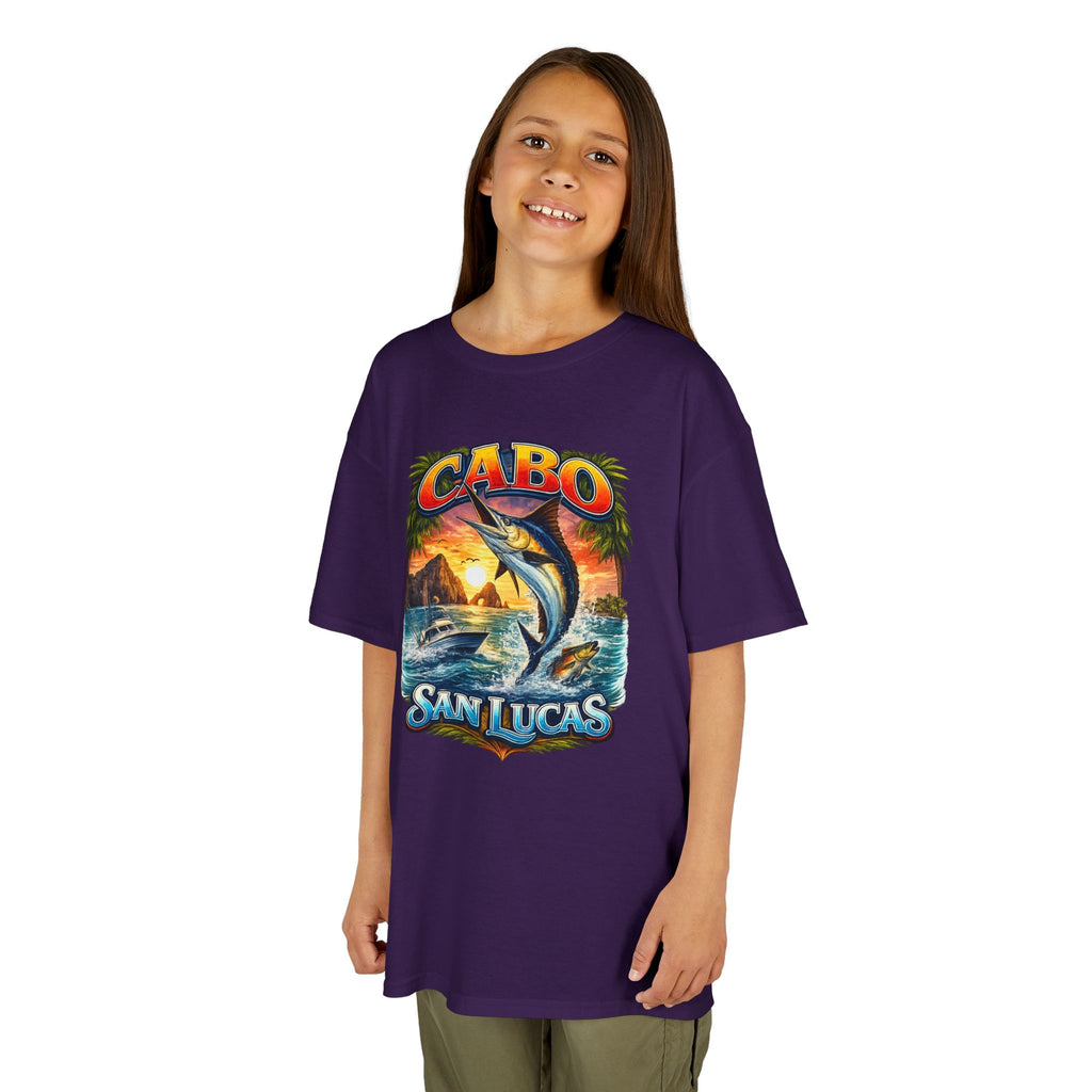 Kids T-Shirt - Cabo San Lucas Marlin Sunset Graphic