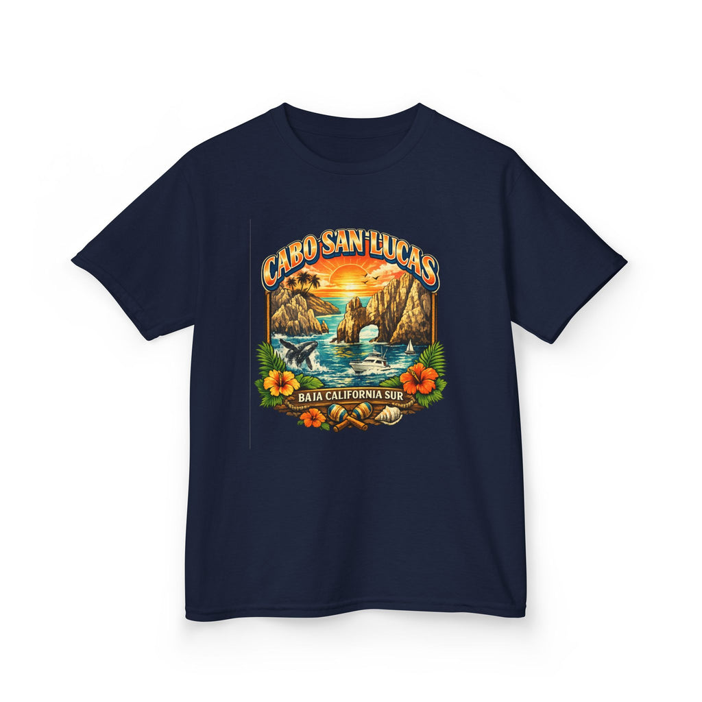 Kids Tee — "Cabo San Lucas" Sunset Tropical Beach Graphic