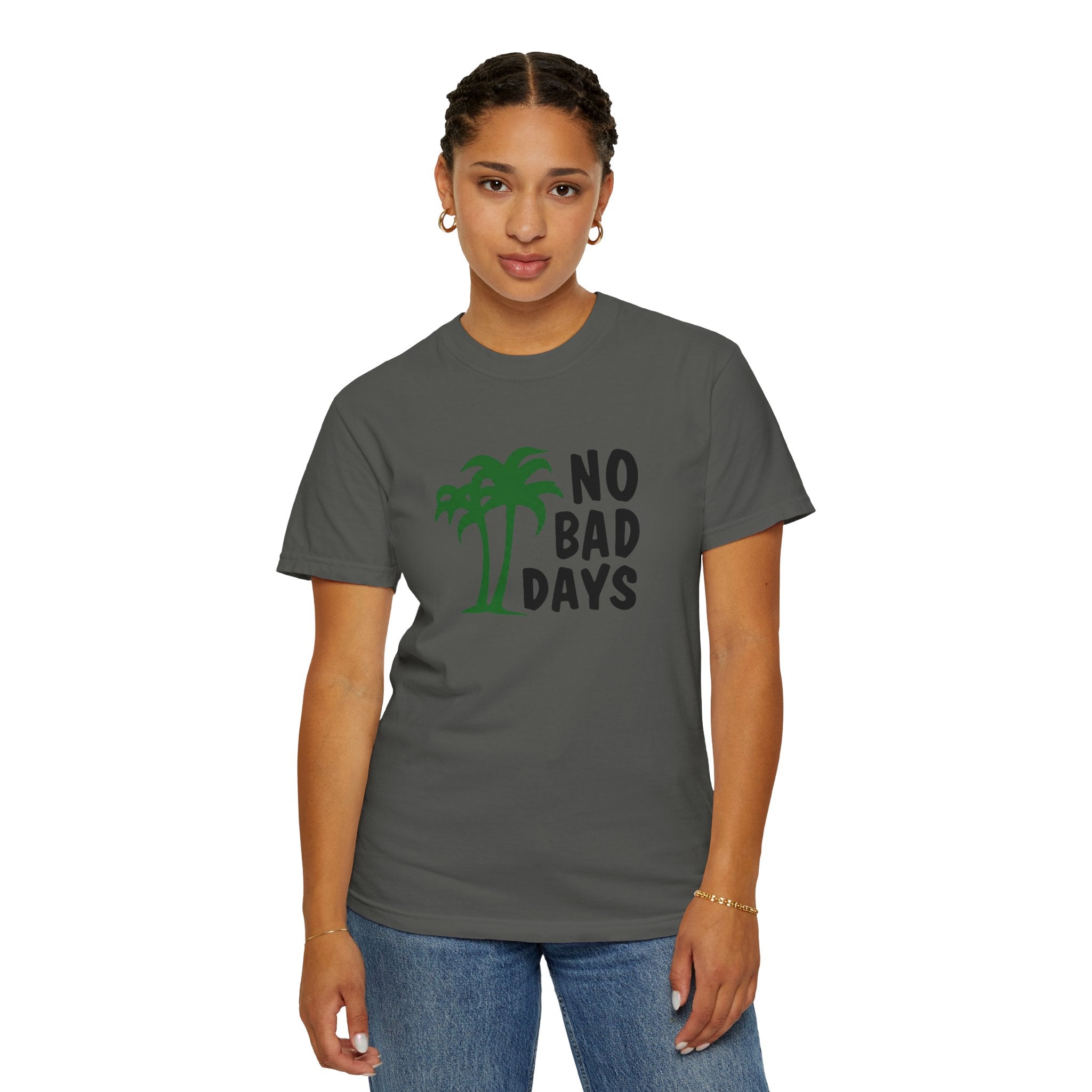No Bad Days Palm Tree T-Shirt — Casual Beach Vibe Graphic Tee