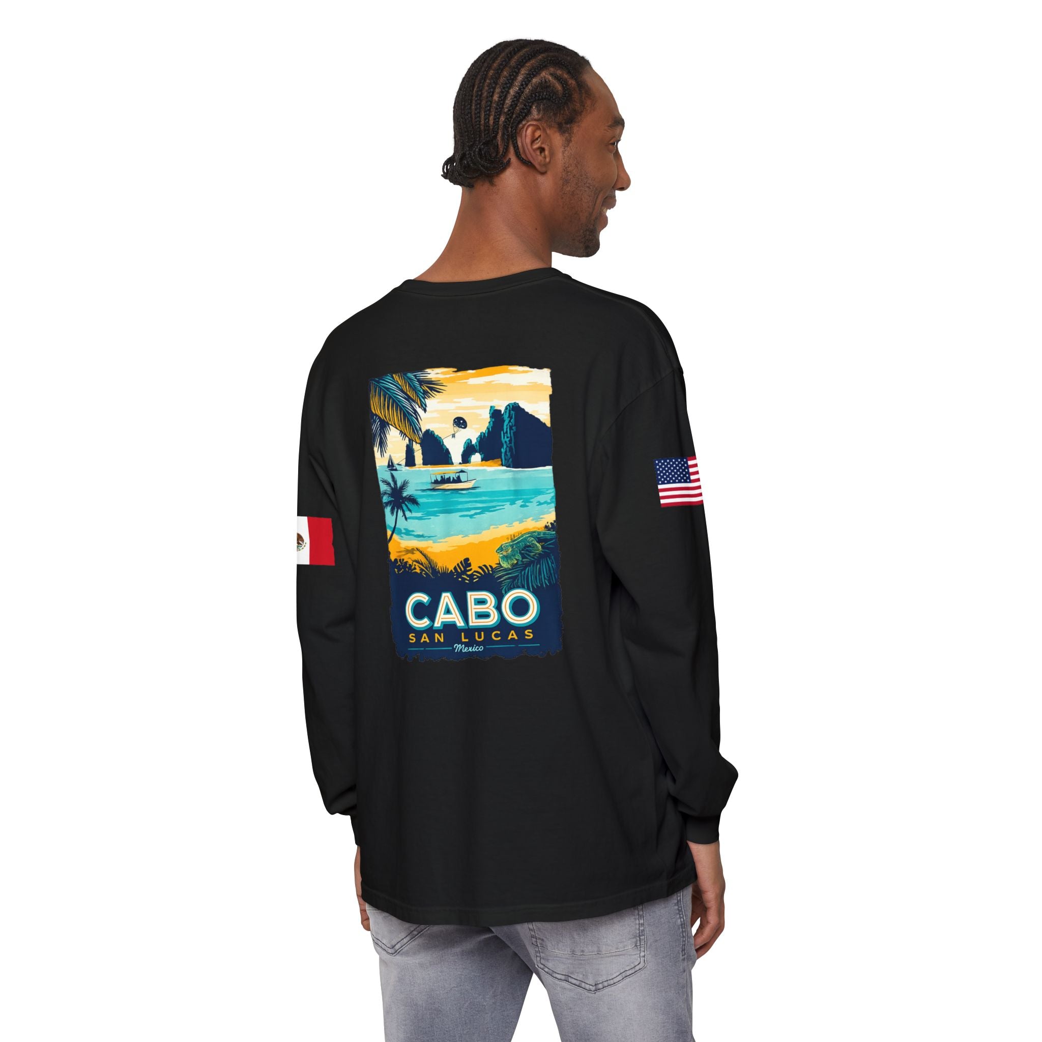 Cabo San Lucas Long Sleeve Tee — Vintage Beach Graphic