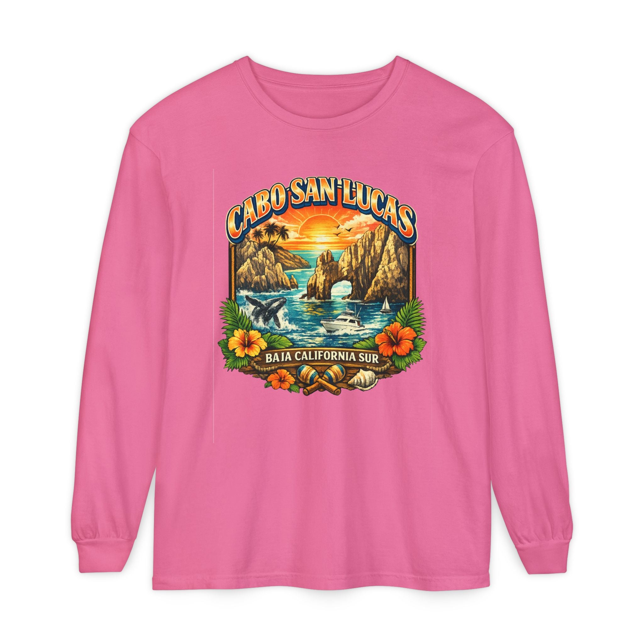 Cabo San Lucas Long Sleeve T-Shirt – Baja California Sun Beach Graphic
