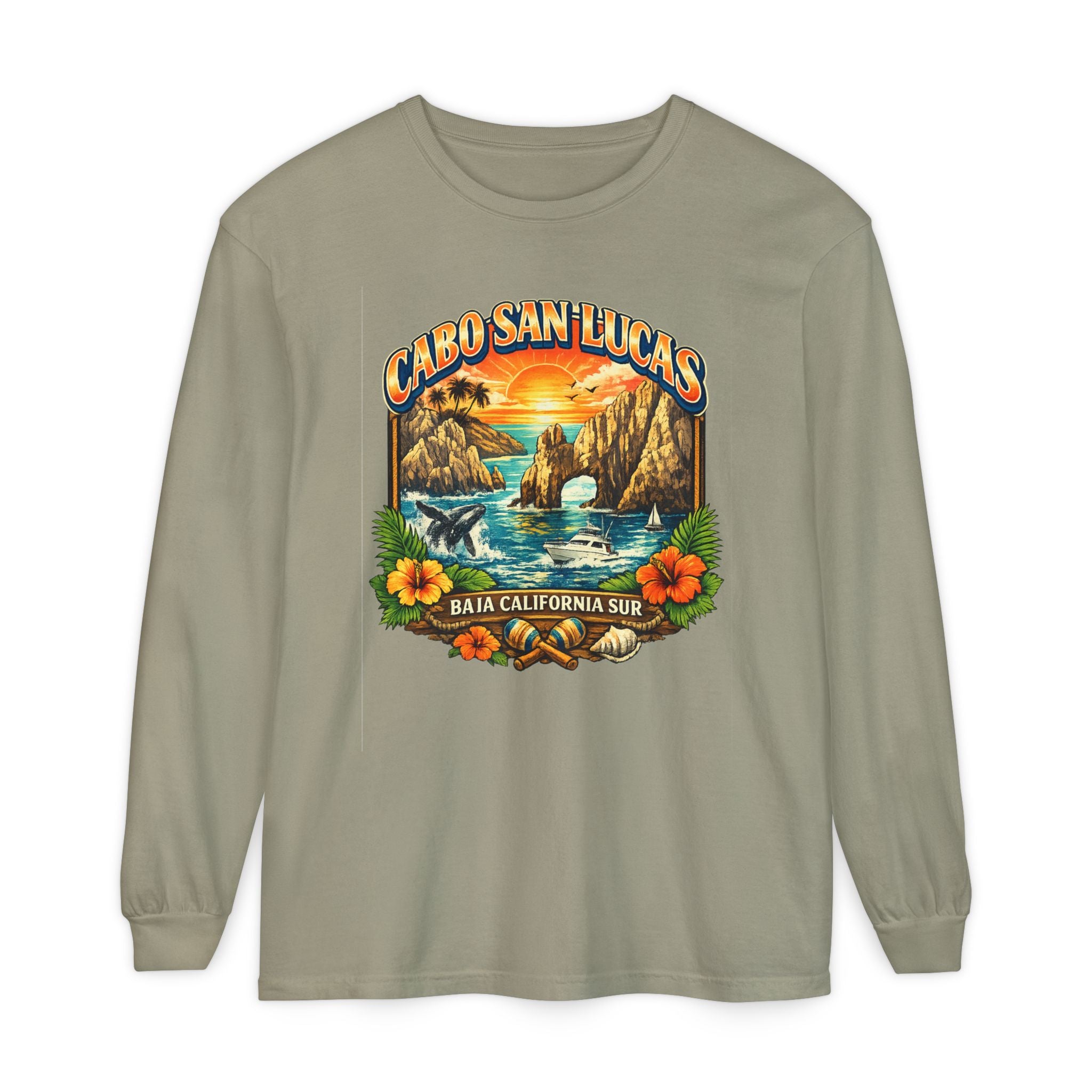Cabo San Lucas Long Sleeve T-Shirt – Baja California Sun Beach Graphic