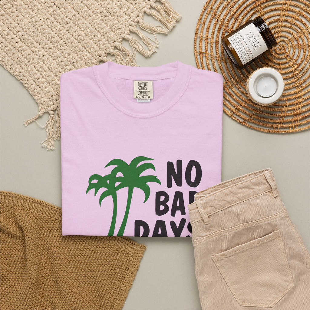 No Bad Days Palm Tree T-Shirt — Casual Beach Vibe Graphic Tee