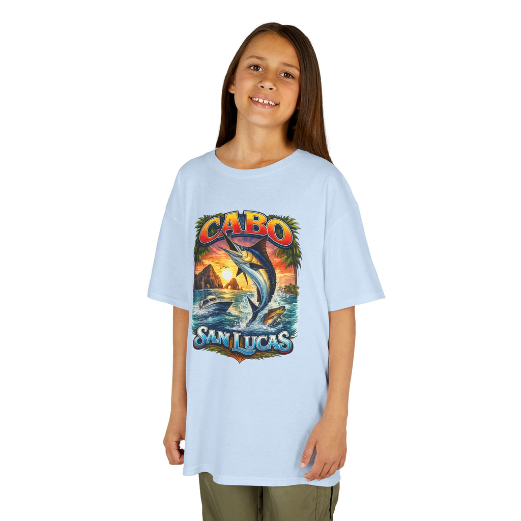 Kids T-Shirt - Cabo San Lucas Marlin Sunset Graphic