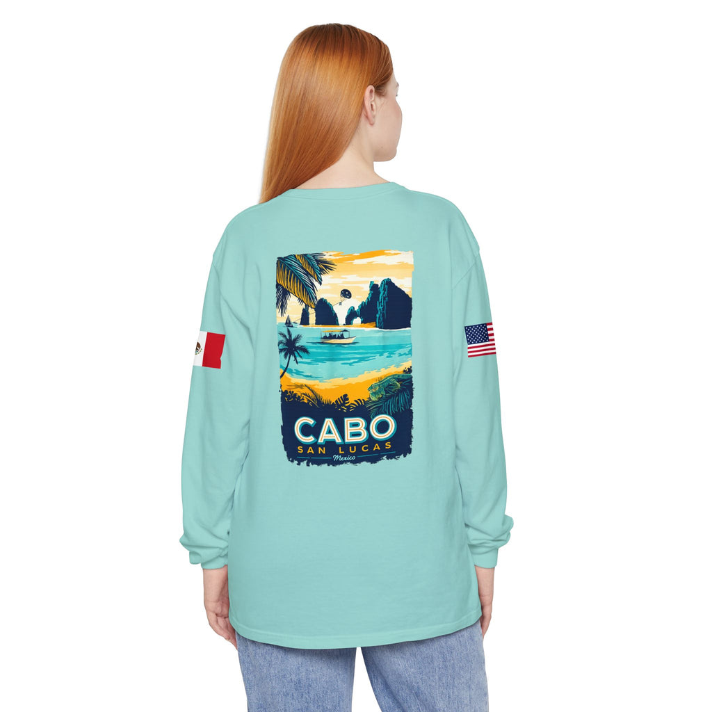 Cabo San Lucas Long Sleeve Tee — Vintage Beach Graphic