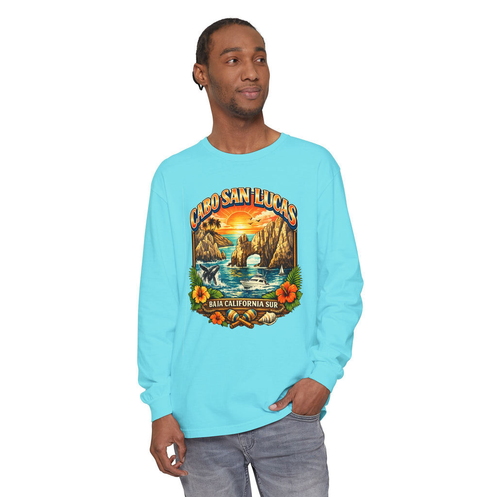 Cabo San Lucas Long Sleeve T-Shirt – Baja California Sun Beach Graphic