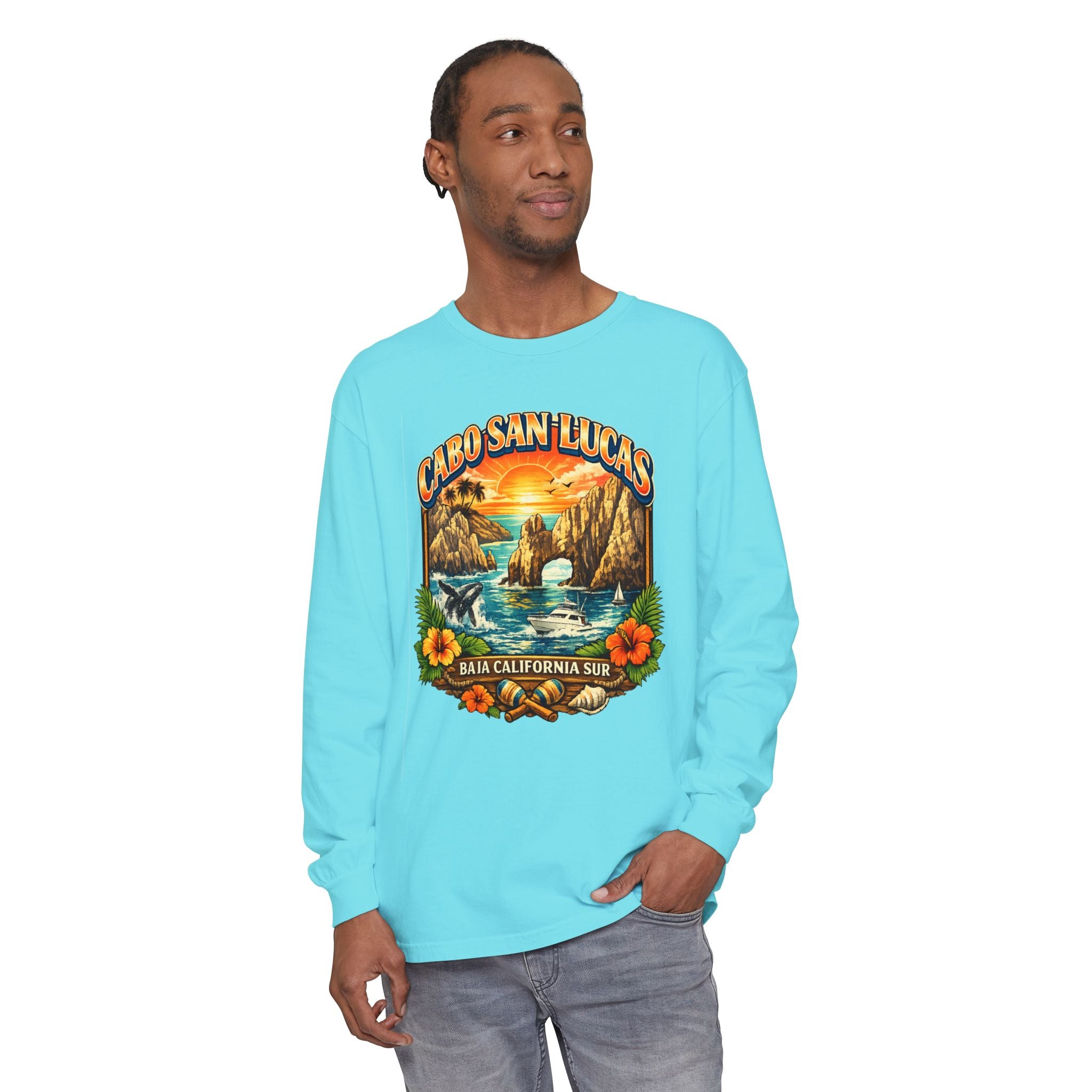 Cabo San Lucas Long Sleeve T-Shirt – Baja California Sun Beach Graphic