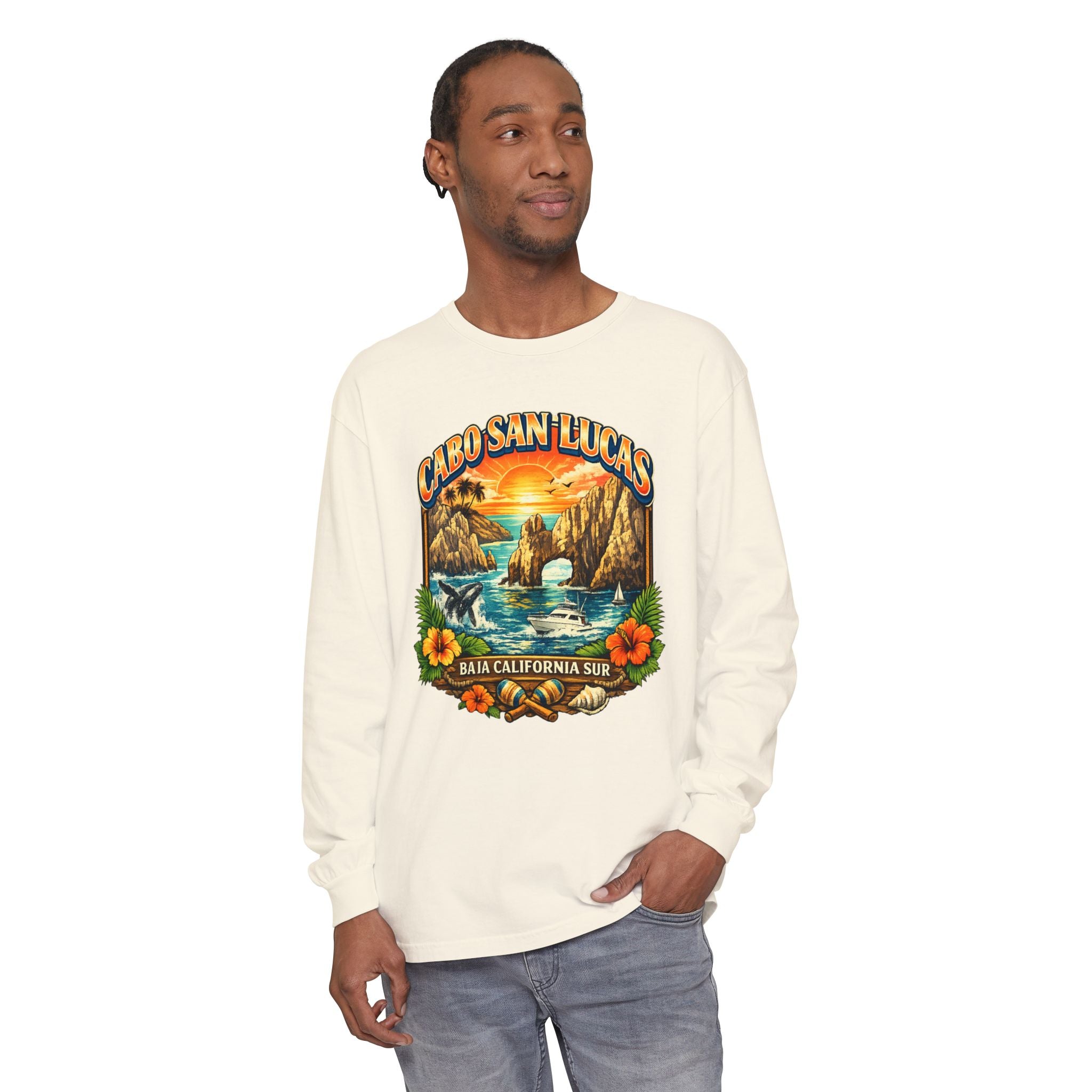 Cabo San Lucas Long Sleeve T-Shirt – Baja California Sun Beach Graphic