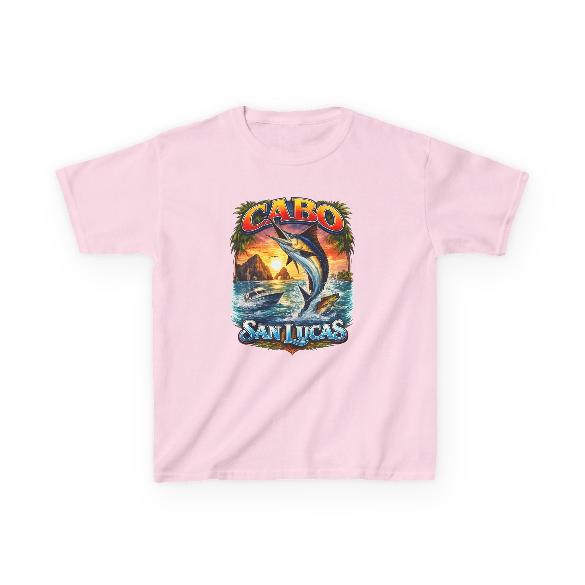 Kids T-Shirt - Cabo San Lucas Marlin Sunset Graphic