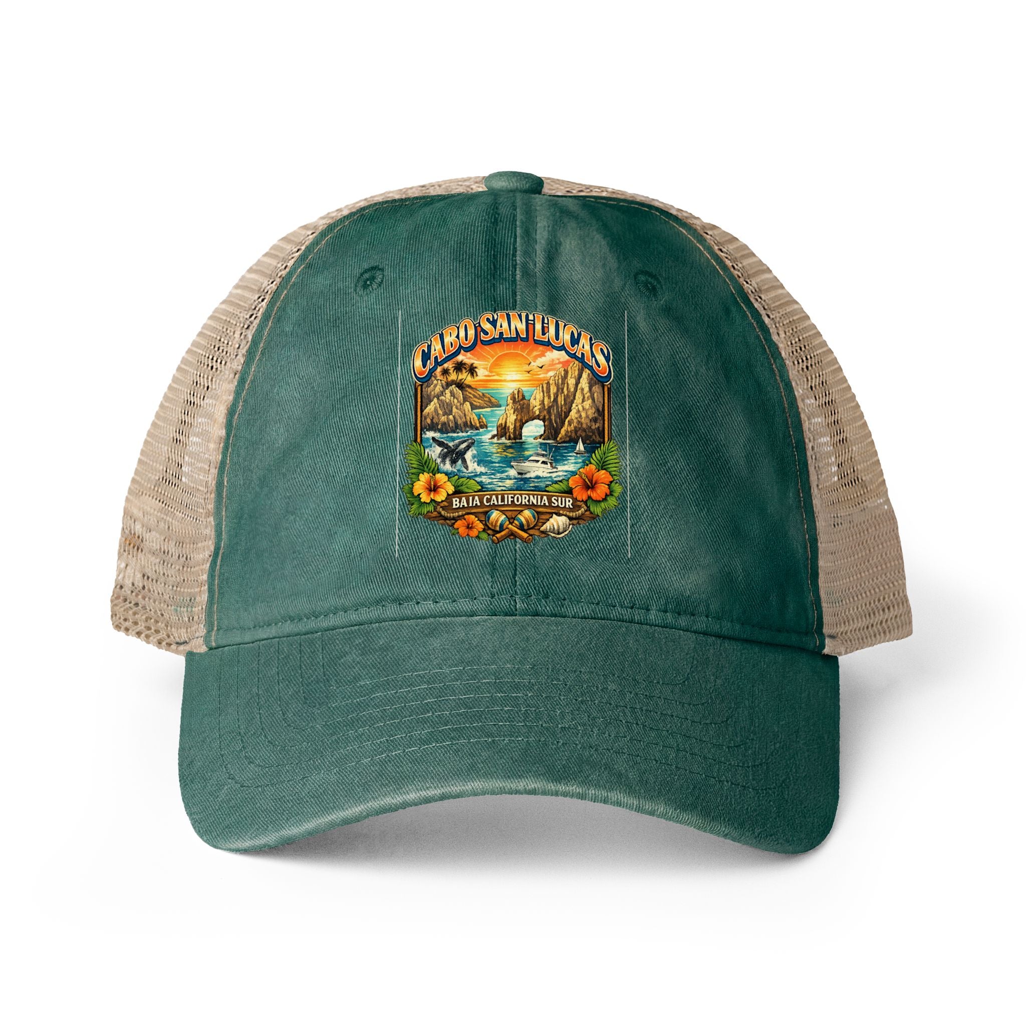 Women's Washed Mesh-Back Cap