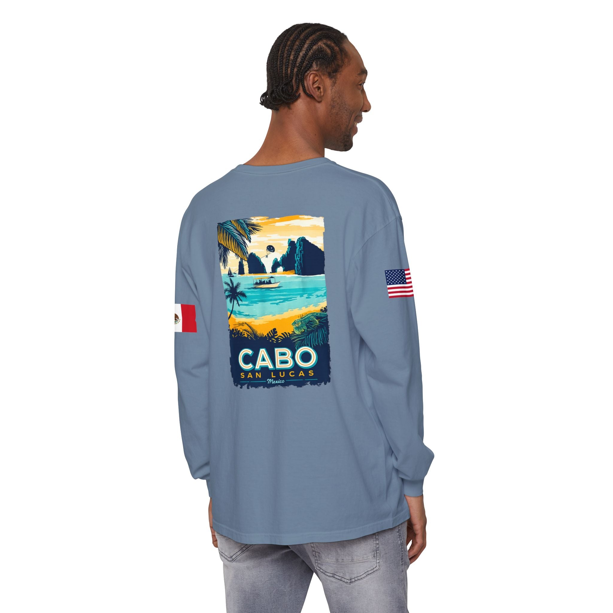 Cabo San Lucas Long Sleeve Tee — Vintage Beach Graphic