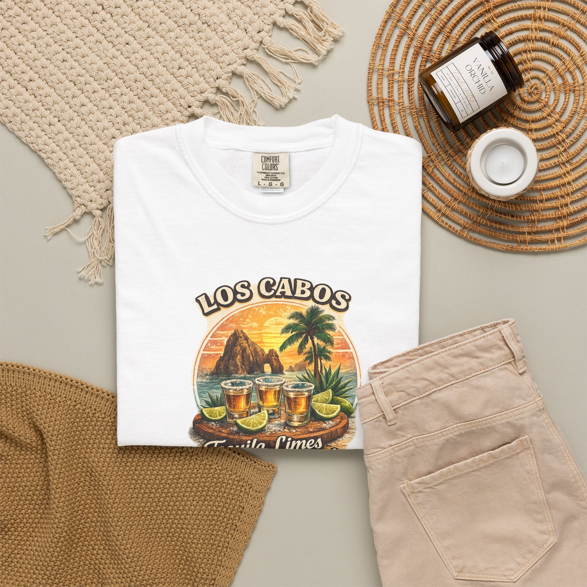 Los Cabos Tequila & Limes T-Shirt — Mexico Beach Vacation Tee