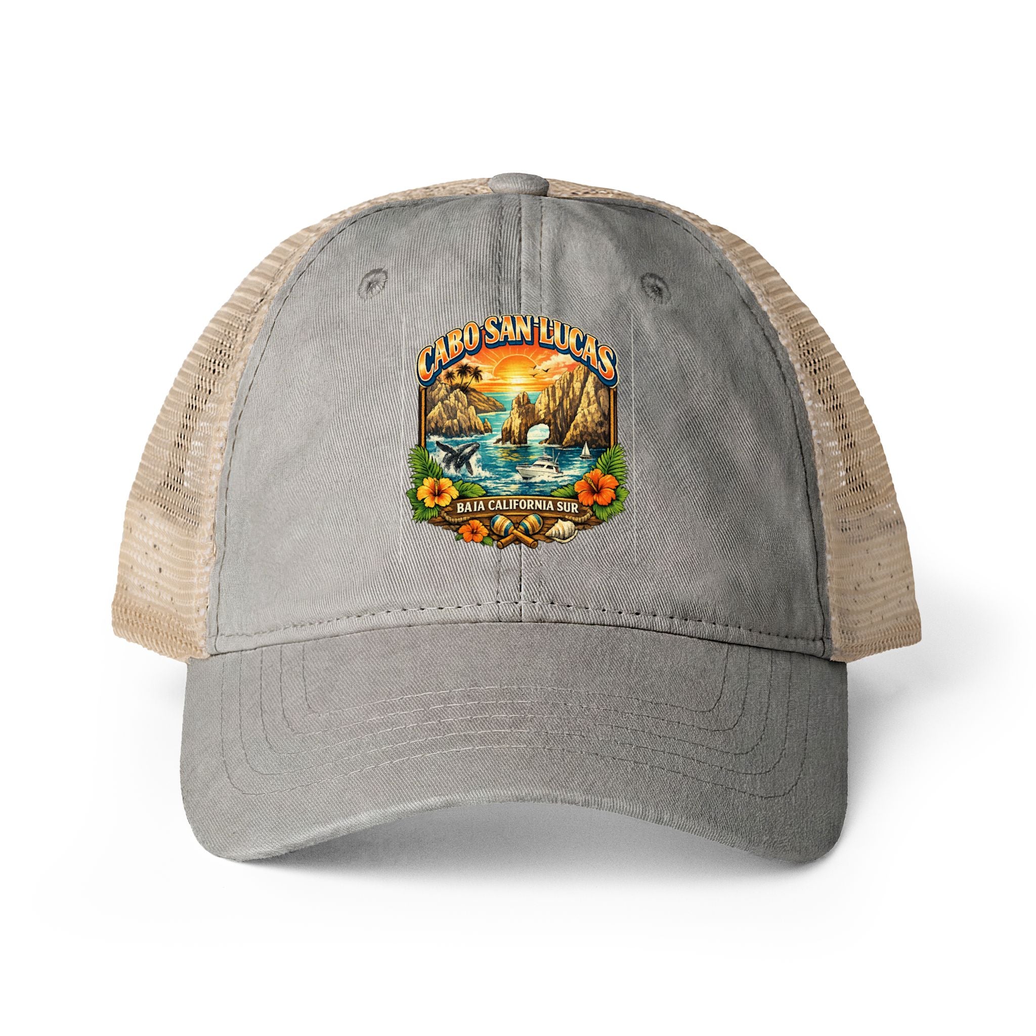Women's Washed Mesh-Back Cap