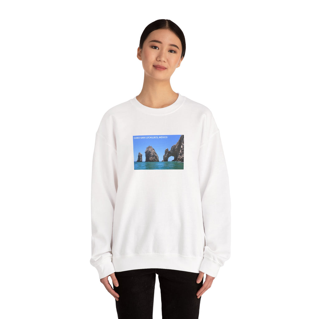 Cabo San Lucas Arch Crewneck Sweatshirt — Mexican Beach Photo Pullover