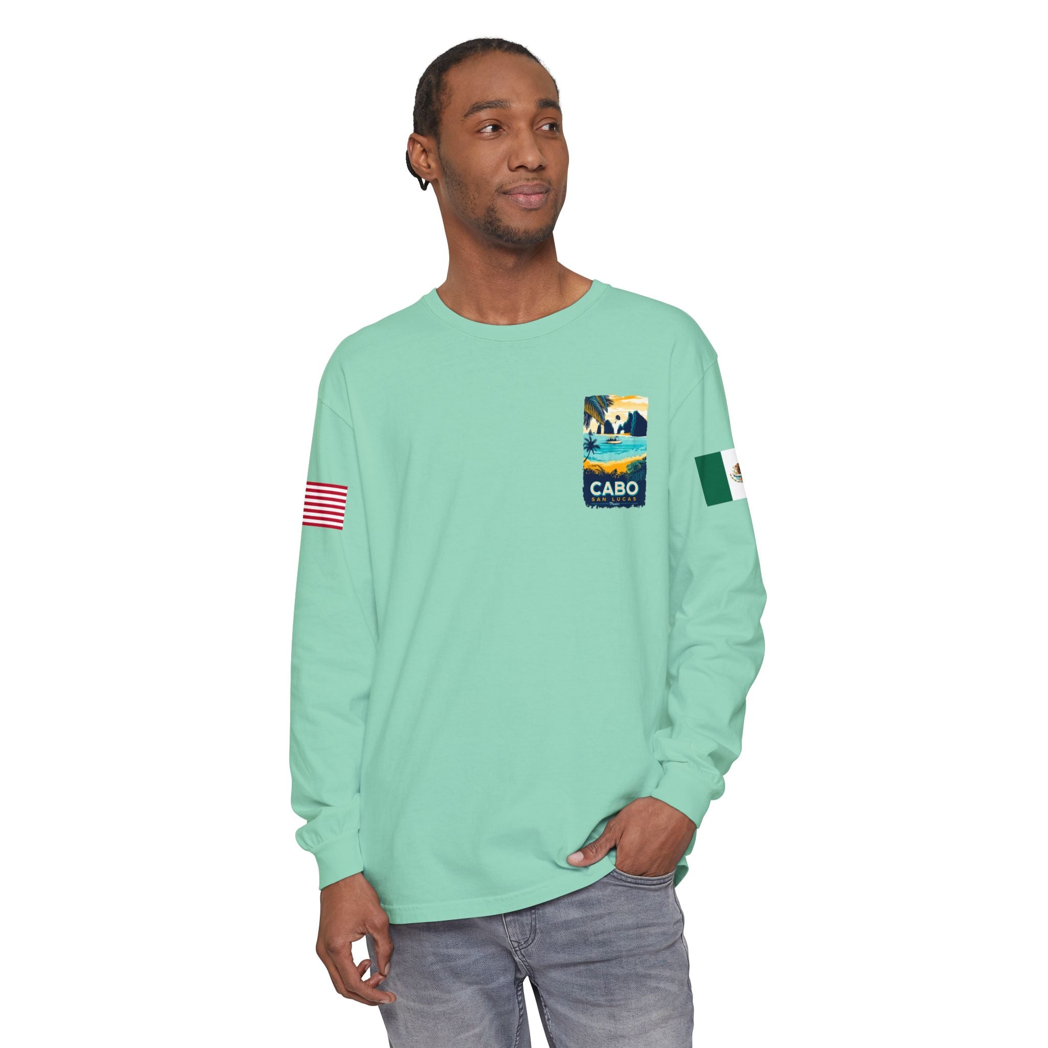 Cabo San Lucas Long Sleeve Tee — Vintage Beach Graphic