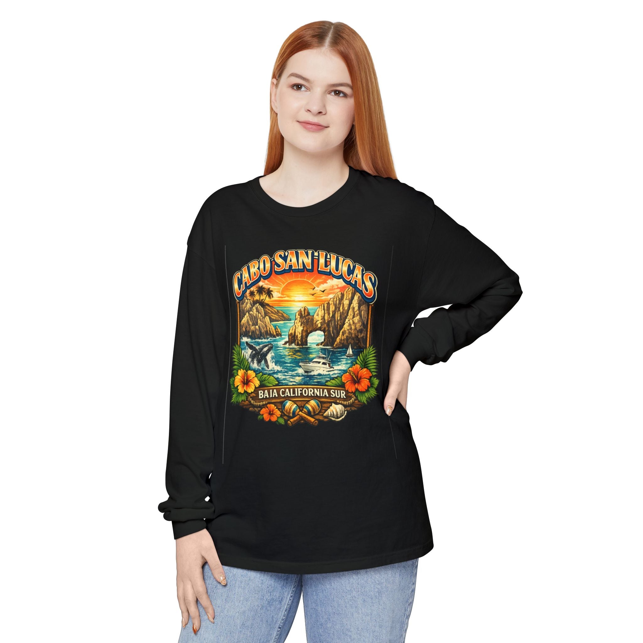 Cabo San Lucas Long Sleeve T-Shirt – Baja California Sun Beach Graphic