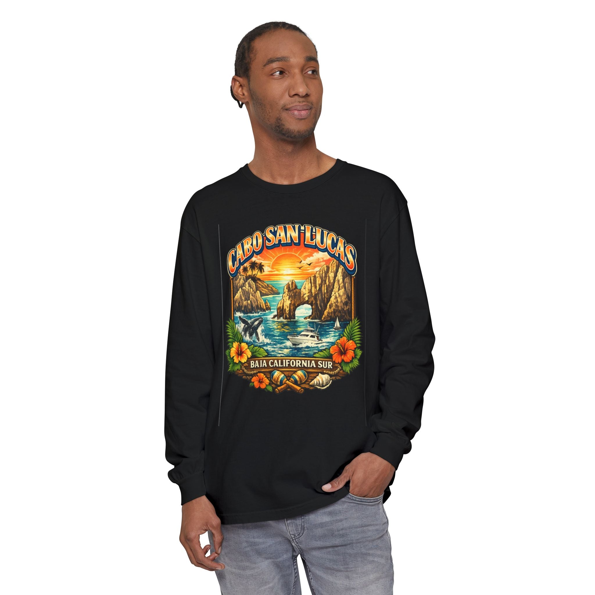Cabo San Lucas Long Sleeve T-Shirt – Baja California Sun Beach Graphic