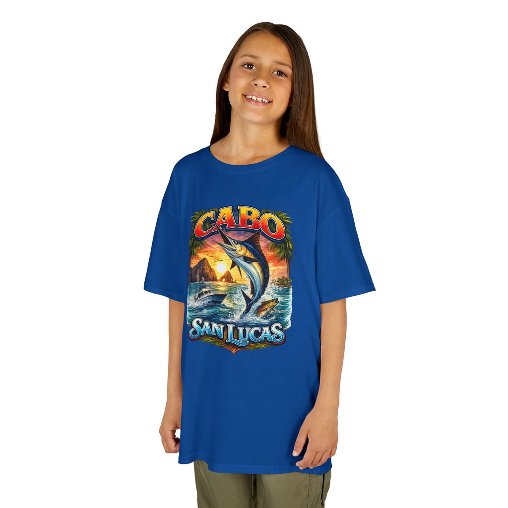 Kids T-Shirt - Cabo San Lucas Marlin Sunset Graphic