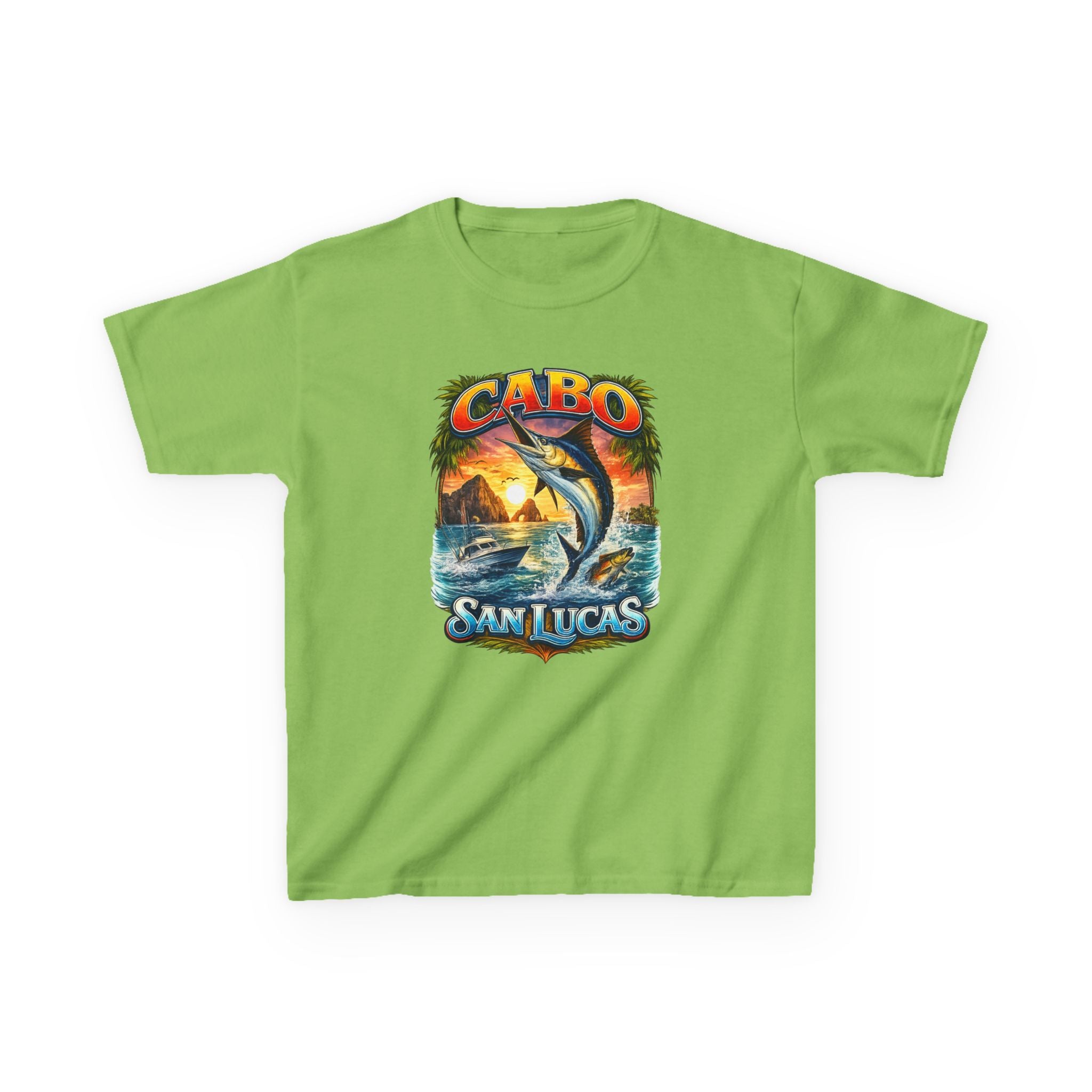 Kids T-Shirt - Cabo San Lucas Marlin Sunset Graphic