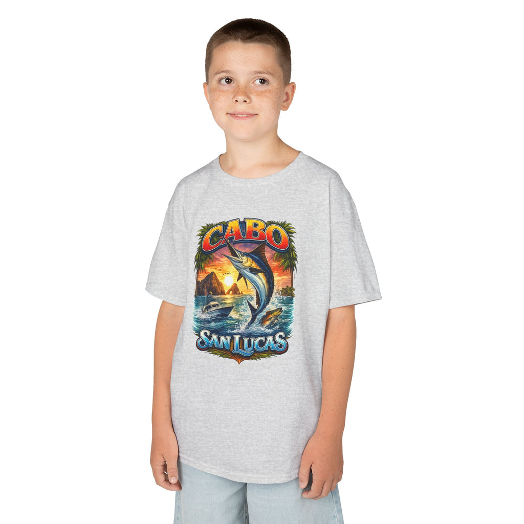 Kids T-Shirt - Cabo San Lucas Marlin Sunset Graphic