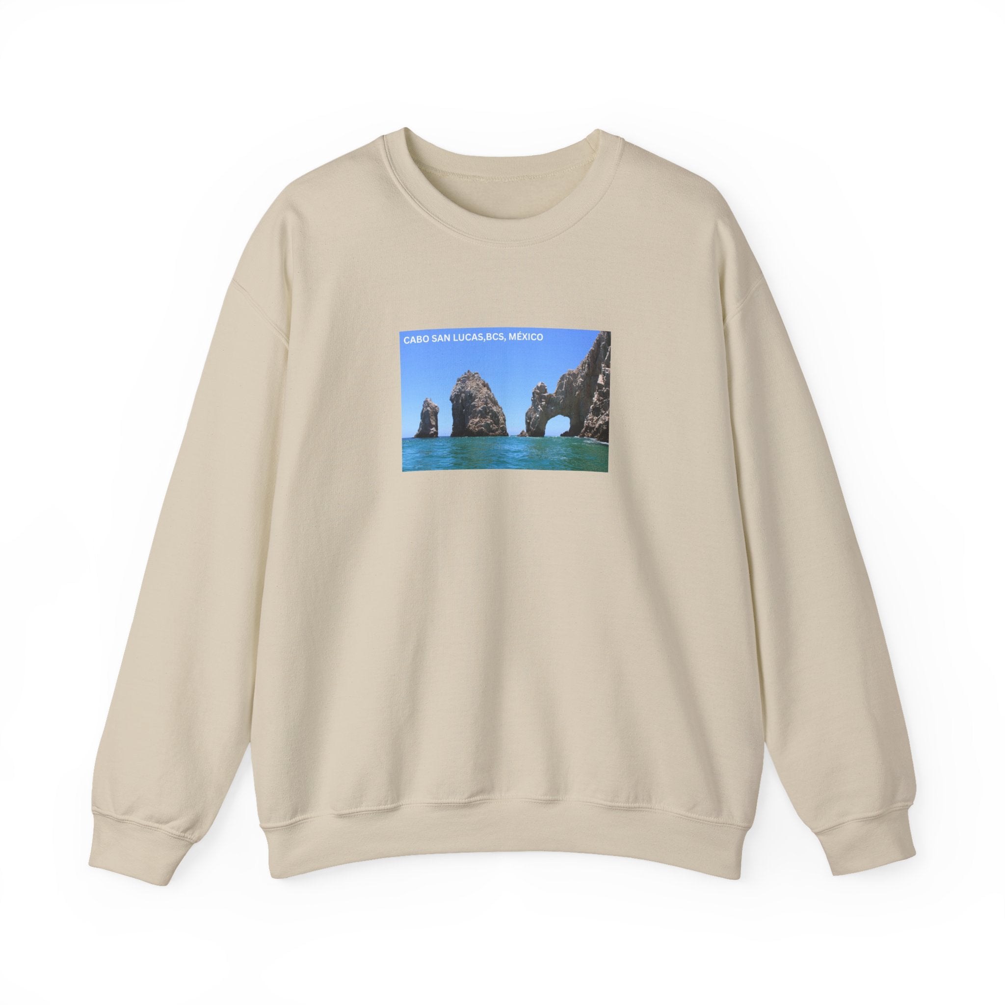 Cabo San Lucas Arch Crewneck Sweatshirt — Mexican Beach Photo Pullover