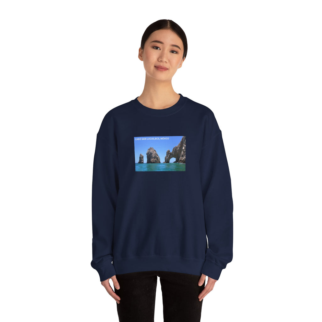 Cabo San Lucas Arch Crewneck Sweatshirt — Mexican Beach Photo Pullover
