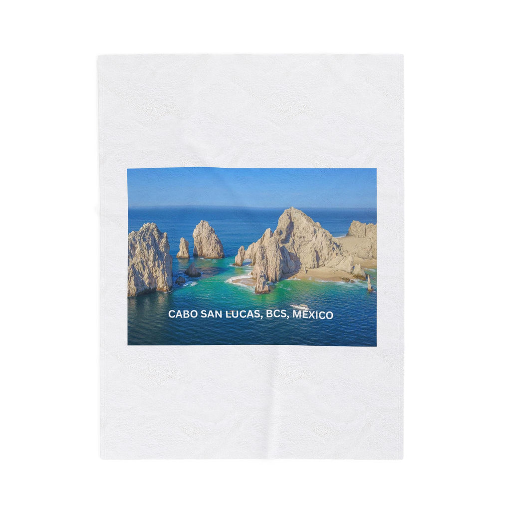 Velveteen Plush Blanket of Cabo San Lucas Arch