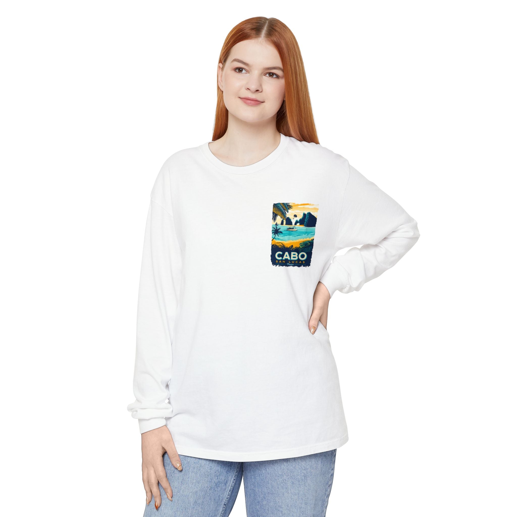 Cabo San Lucas Long Sleeve Tee — Vintage Beach Graphic