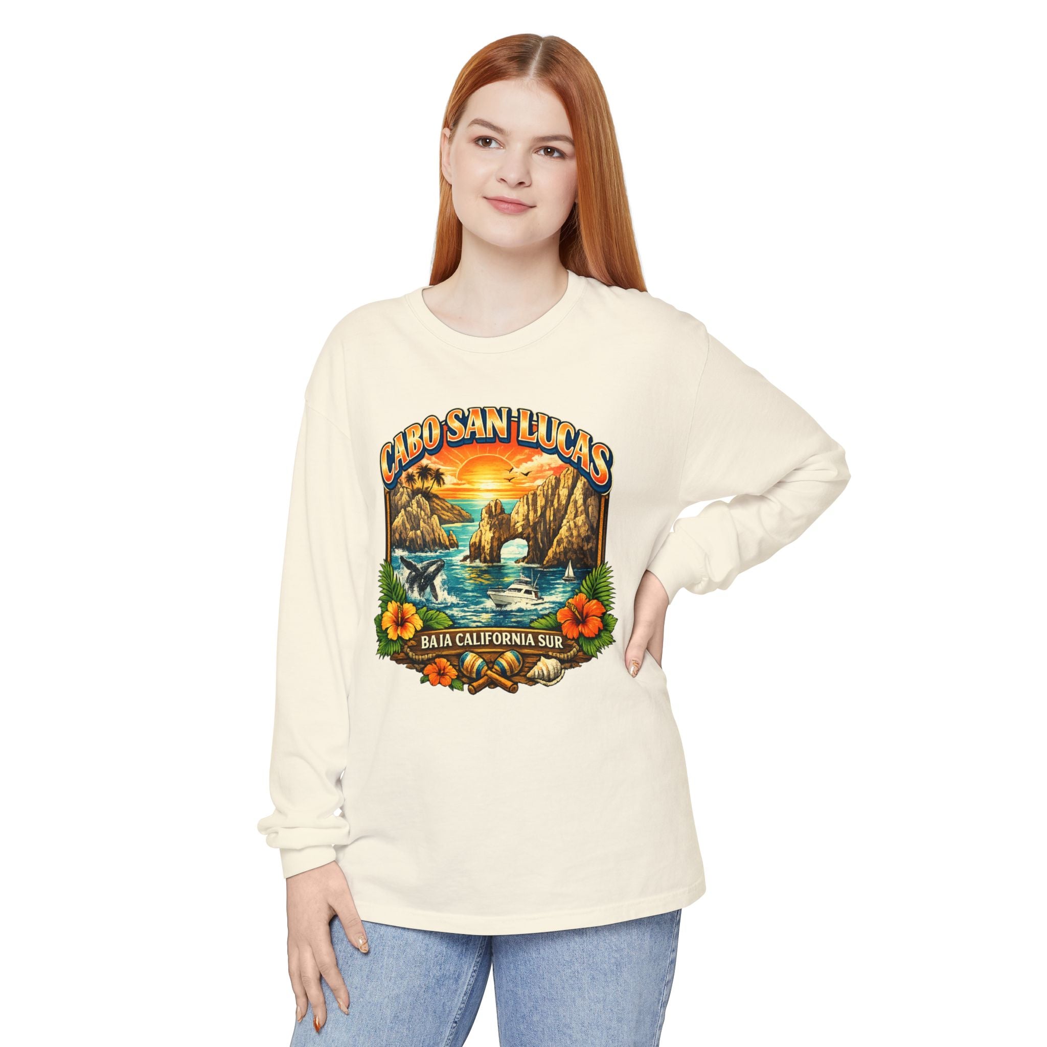 Cabo San Lucas Long Sleeve T-Shirt – Baja California Sun Beach Graphic