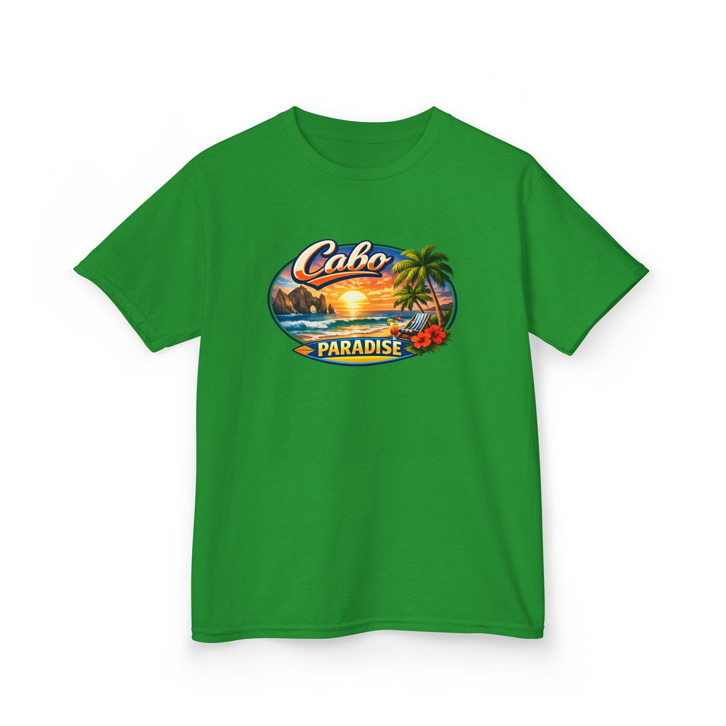 Kids Tee — "Cabo Paradise" Sunset Beach Graphic