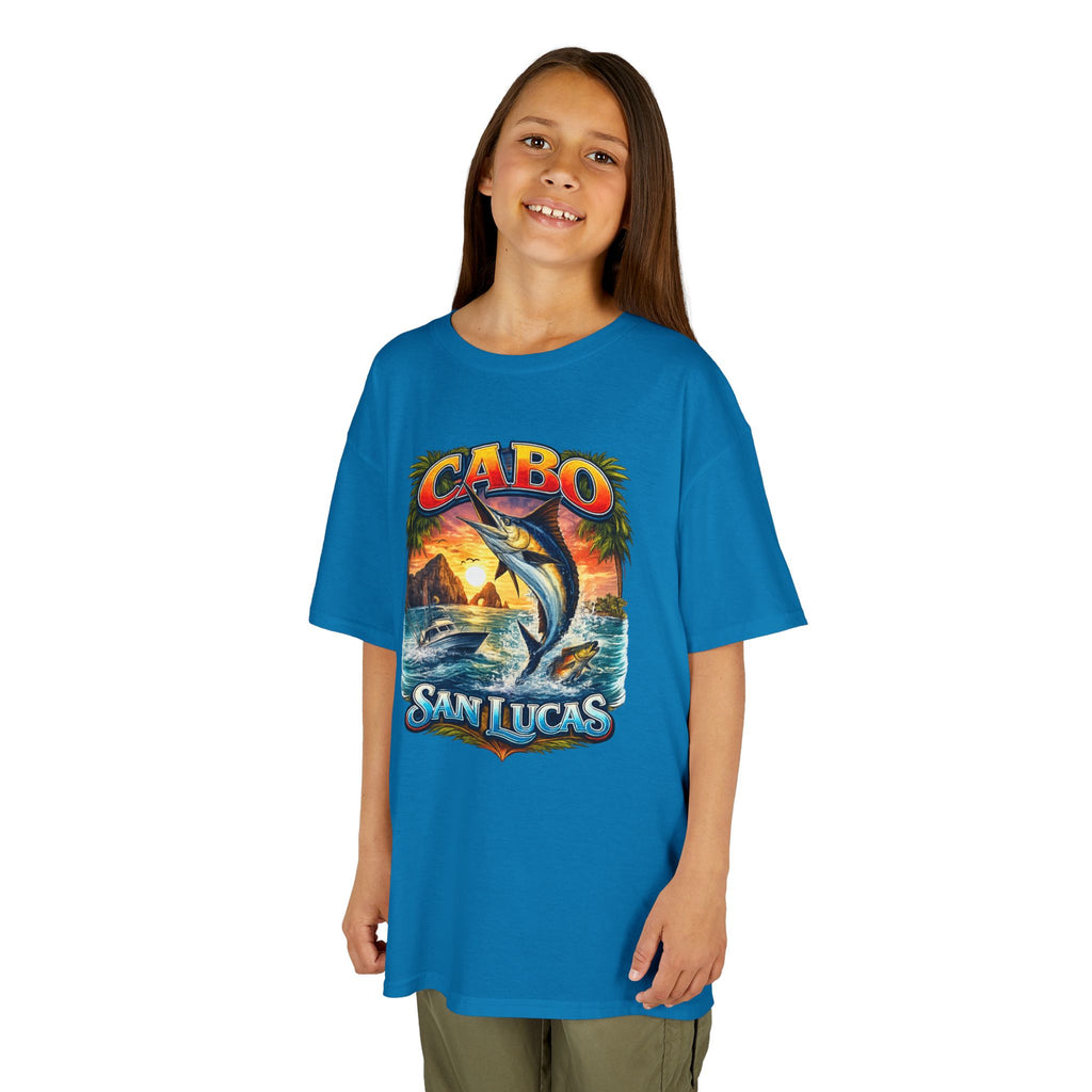 Kids T-Shirt - Cabo San Lucas Marlin Sunset Graphic