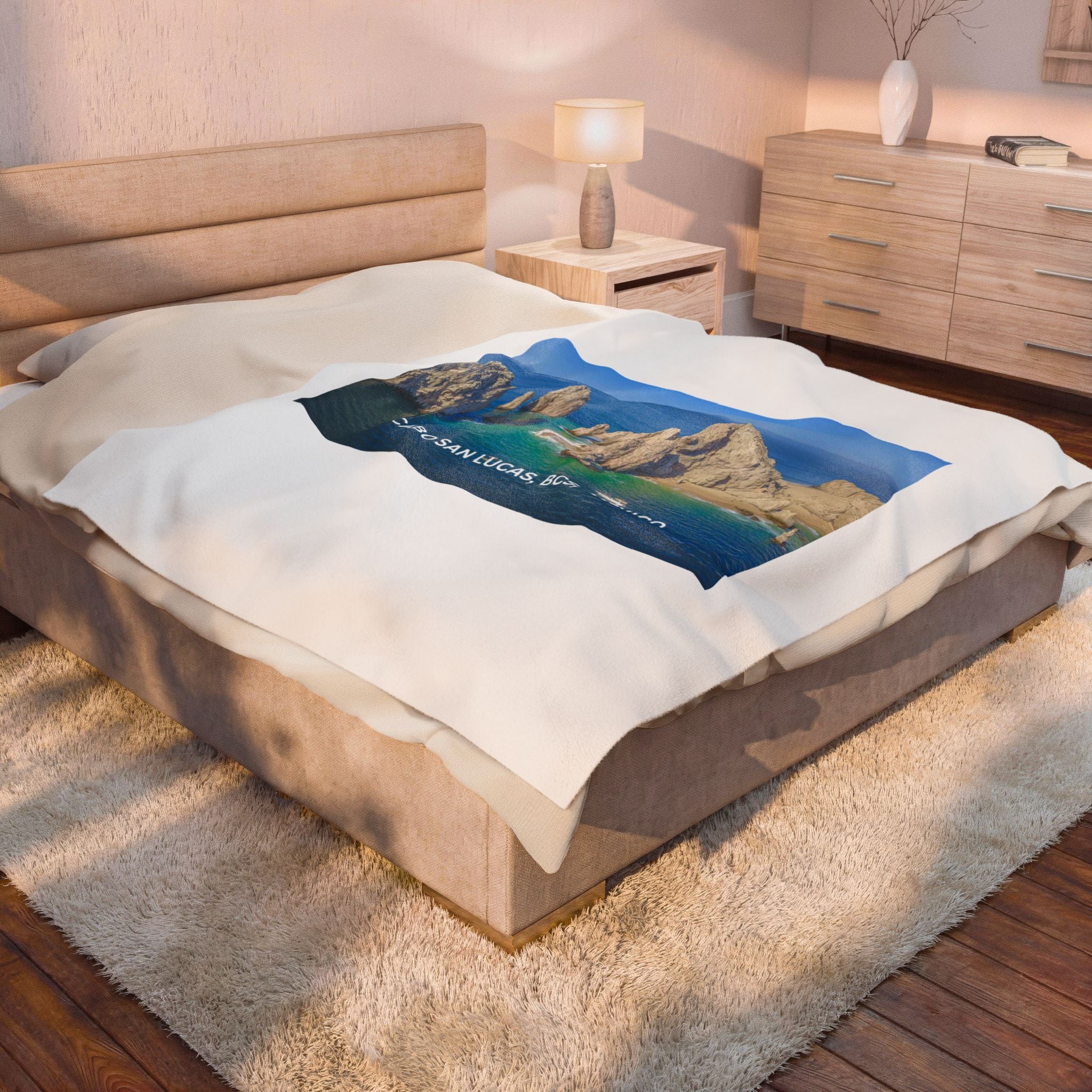 Velveteen Plush Blanket of Cabo San Lucas Arch